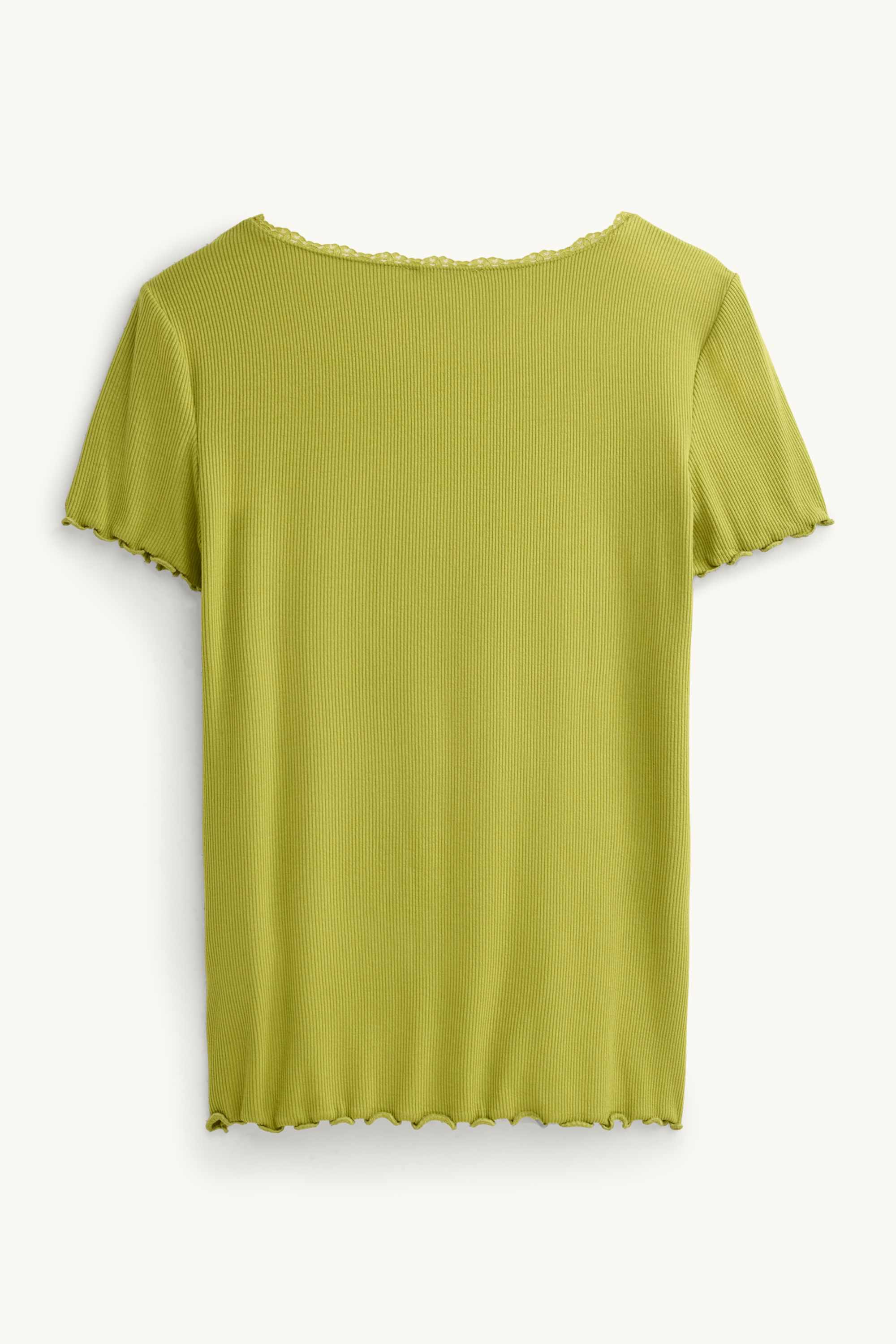 T-shirt - relaxed fit - ribbed green