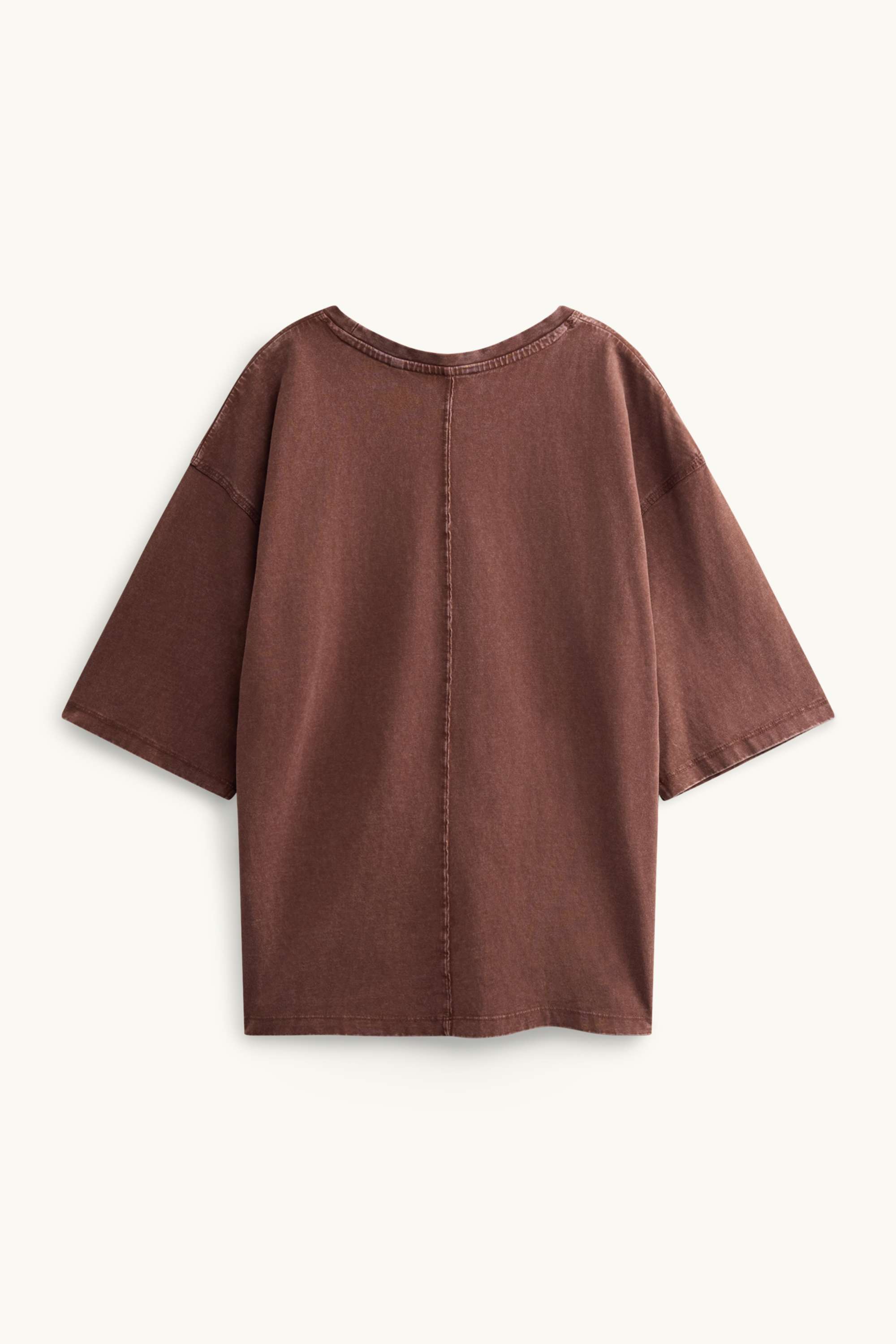 T-shirt - oversized brown