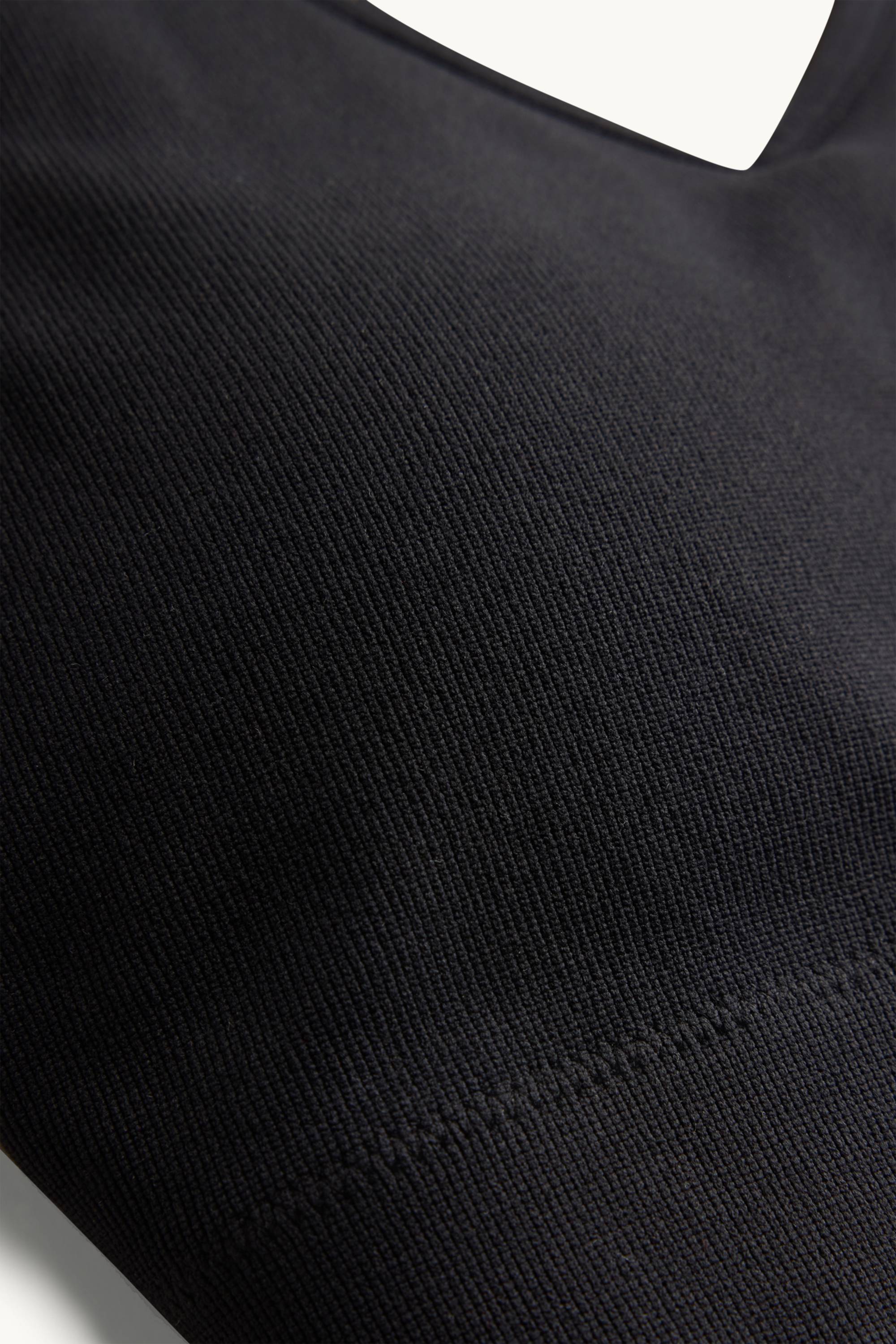 Sports bra - padded - ribbed - seamless black