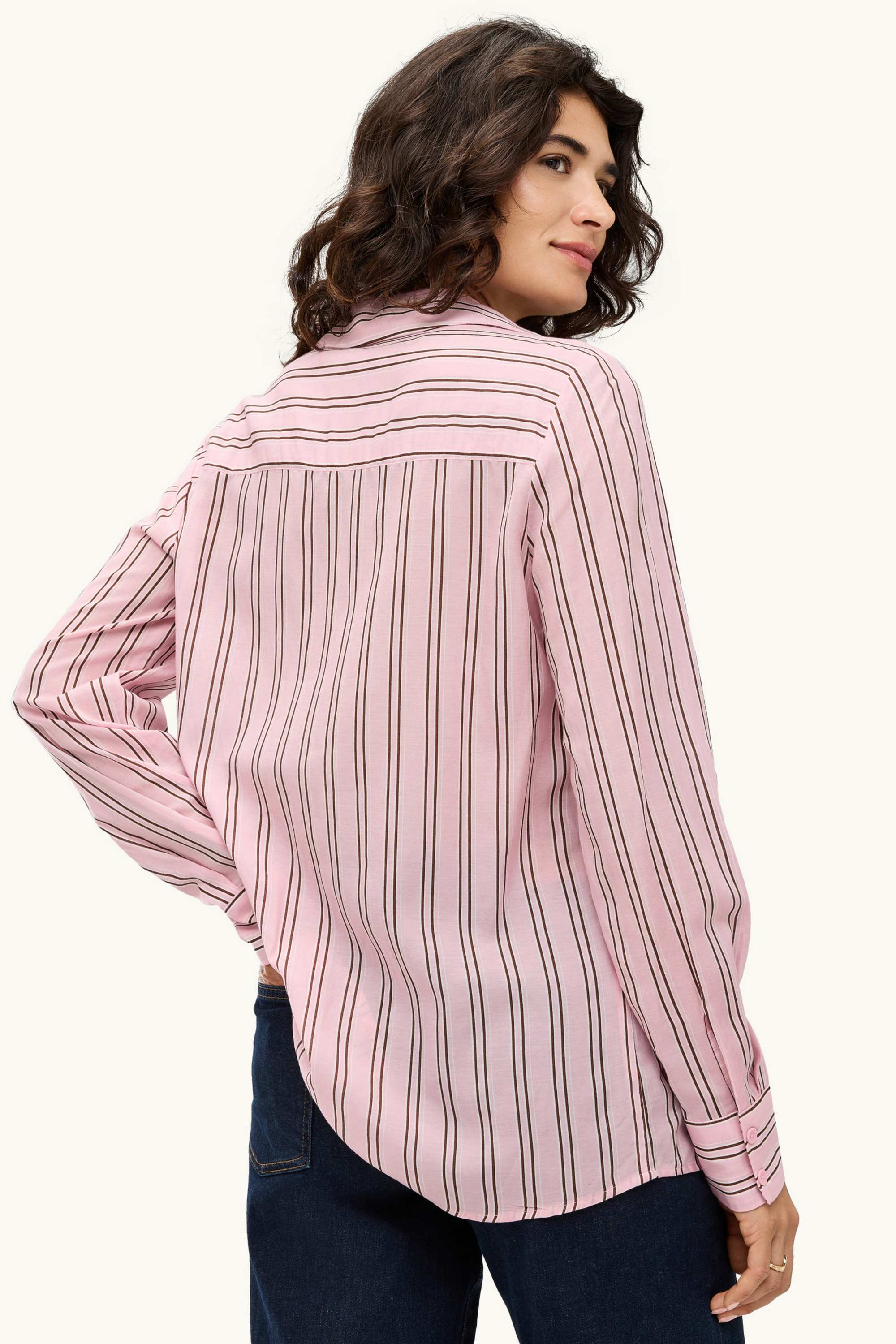 Shirt blouse - striped rose
