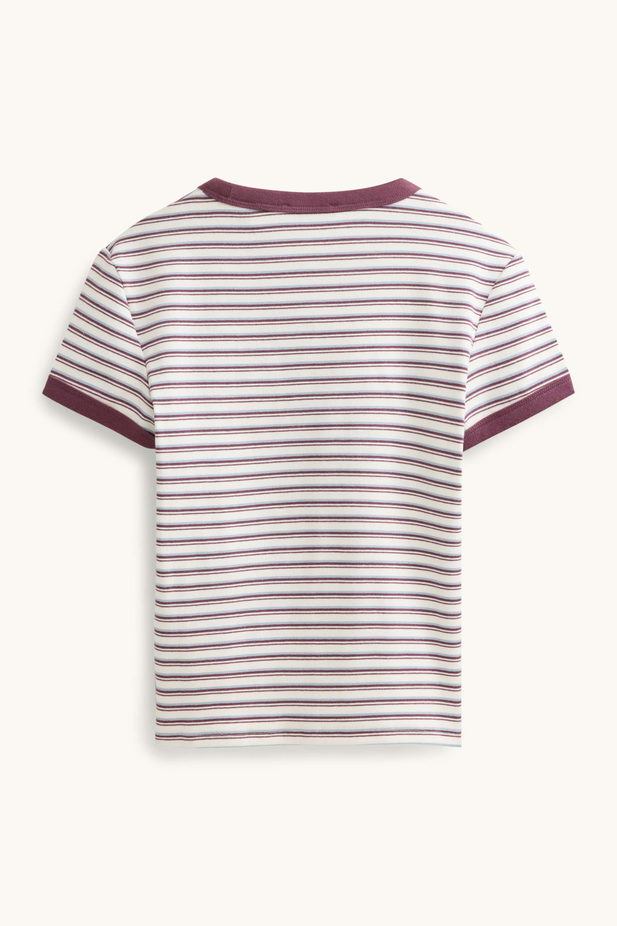 T-shirt - slim fit - striped white