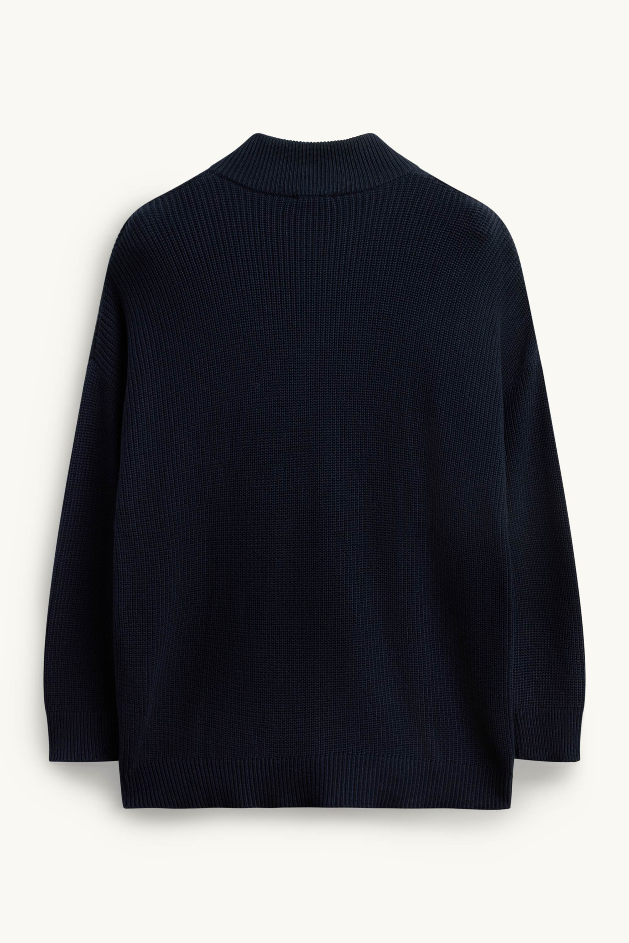 Cardigan - ribbed dark blue