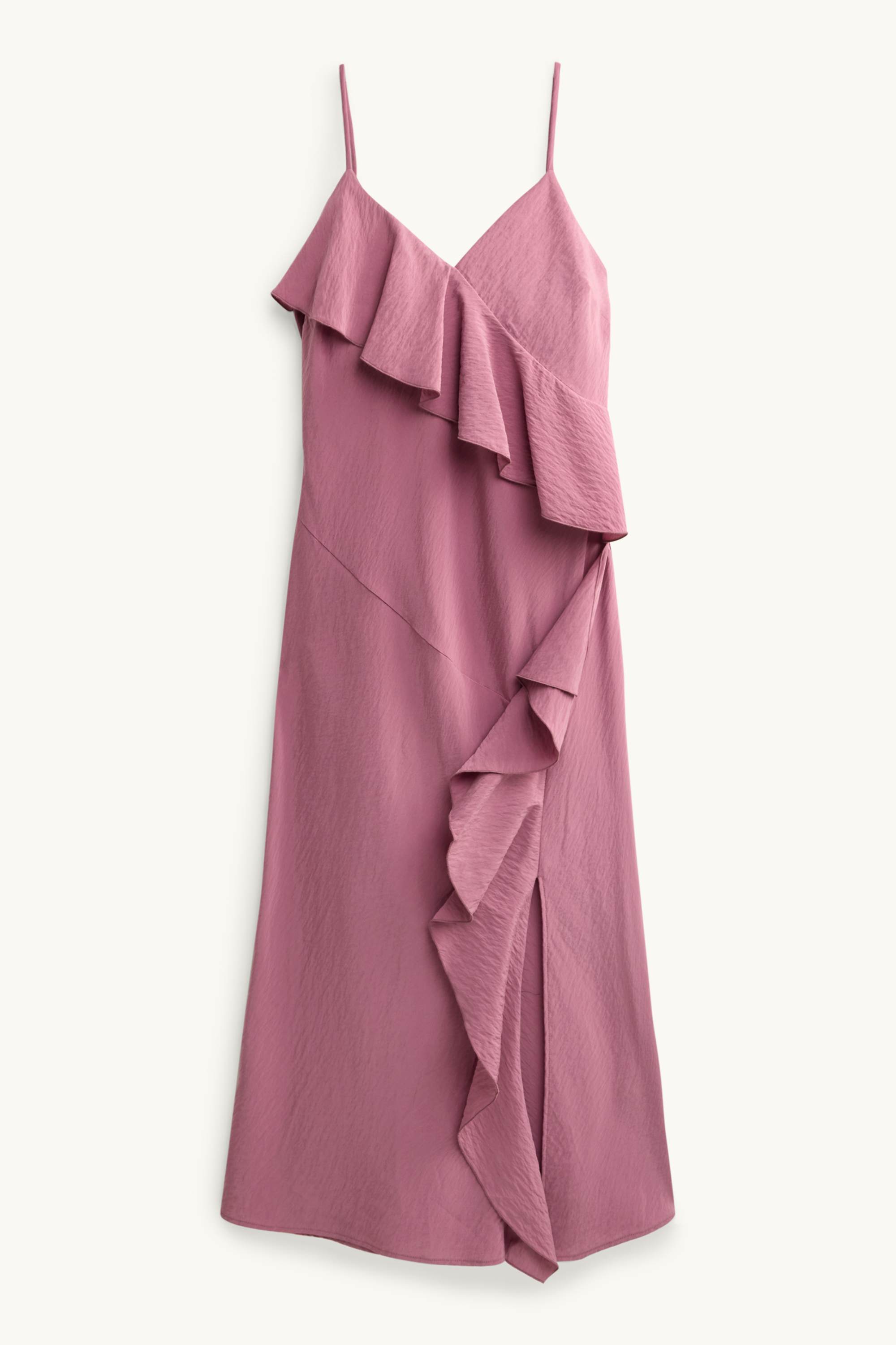 Fit & flare V-neck dress purple