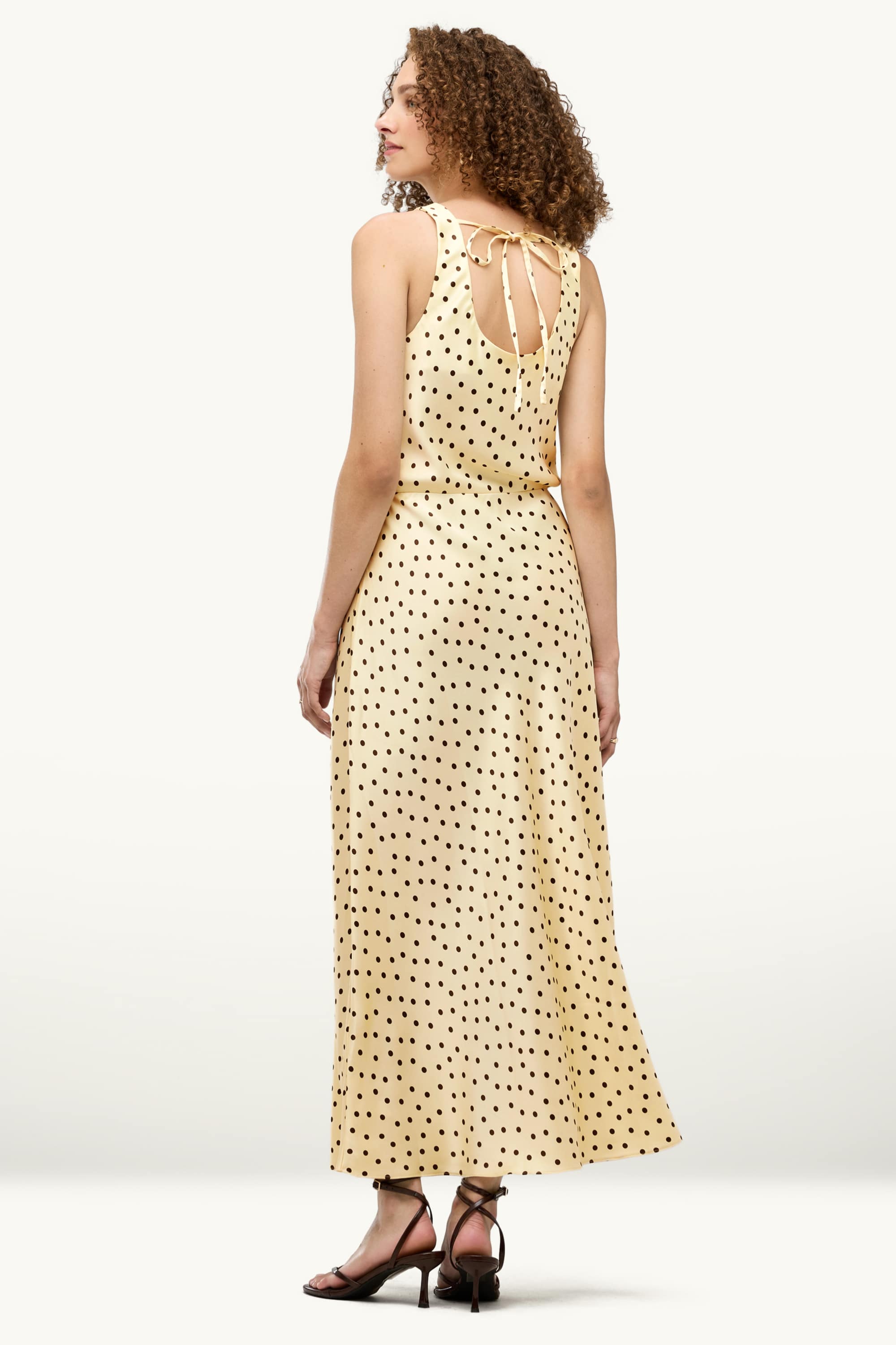 Fit & flare dress - polka dot yellow