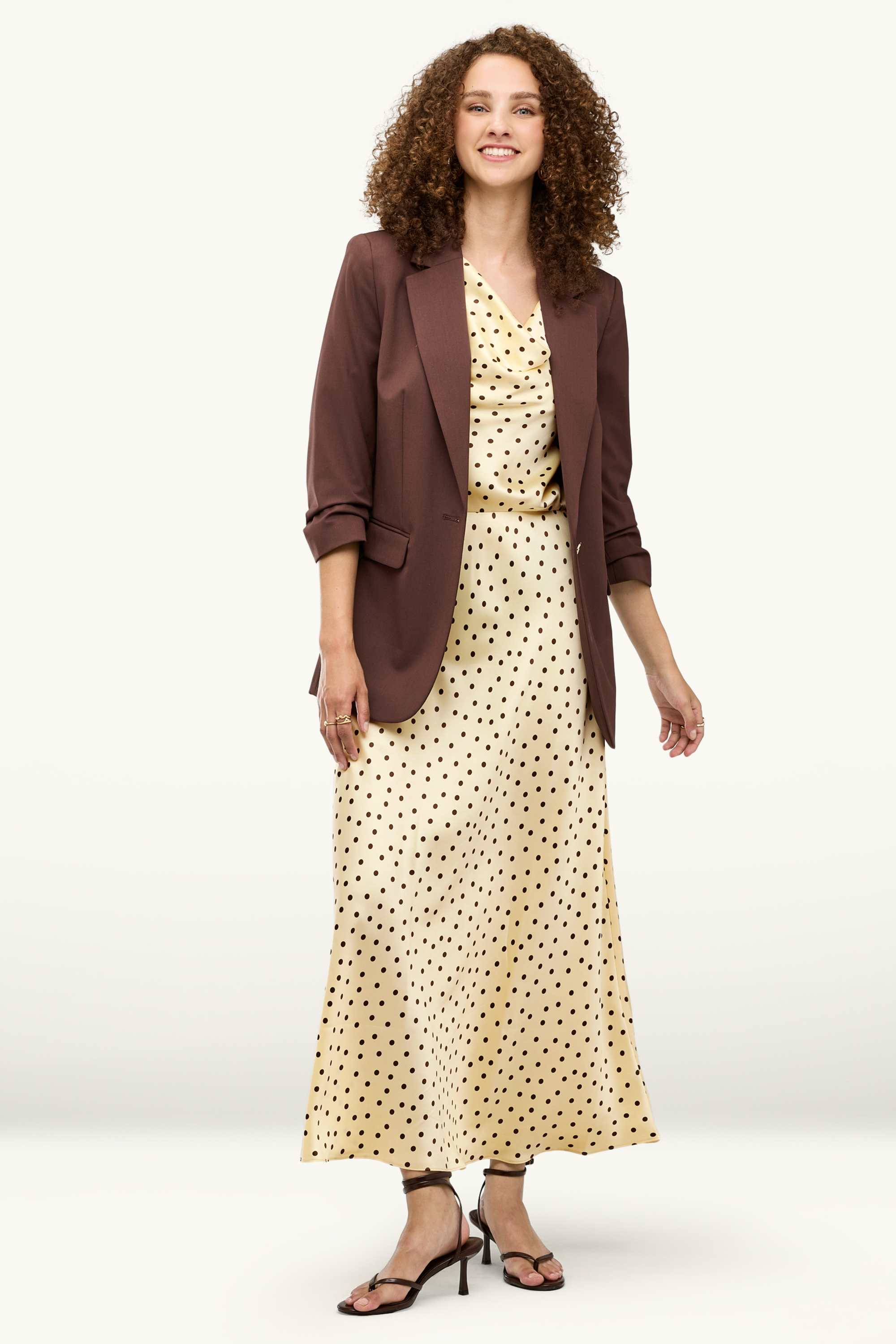 Fit & flare dress - polka dot yellow