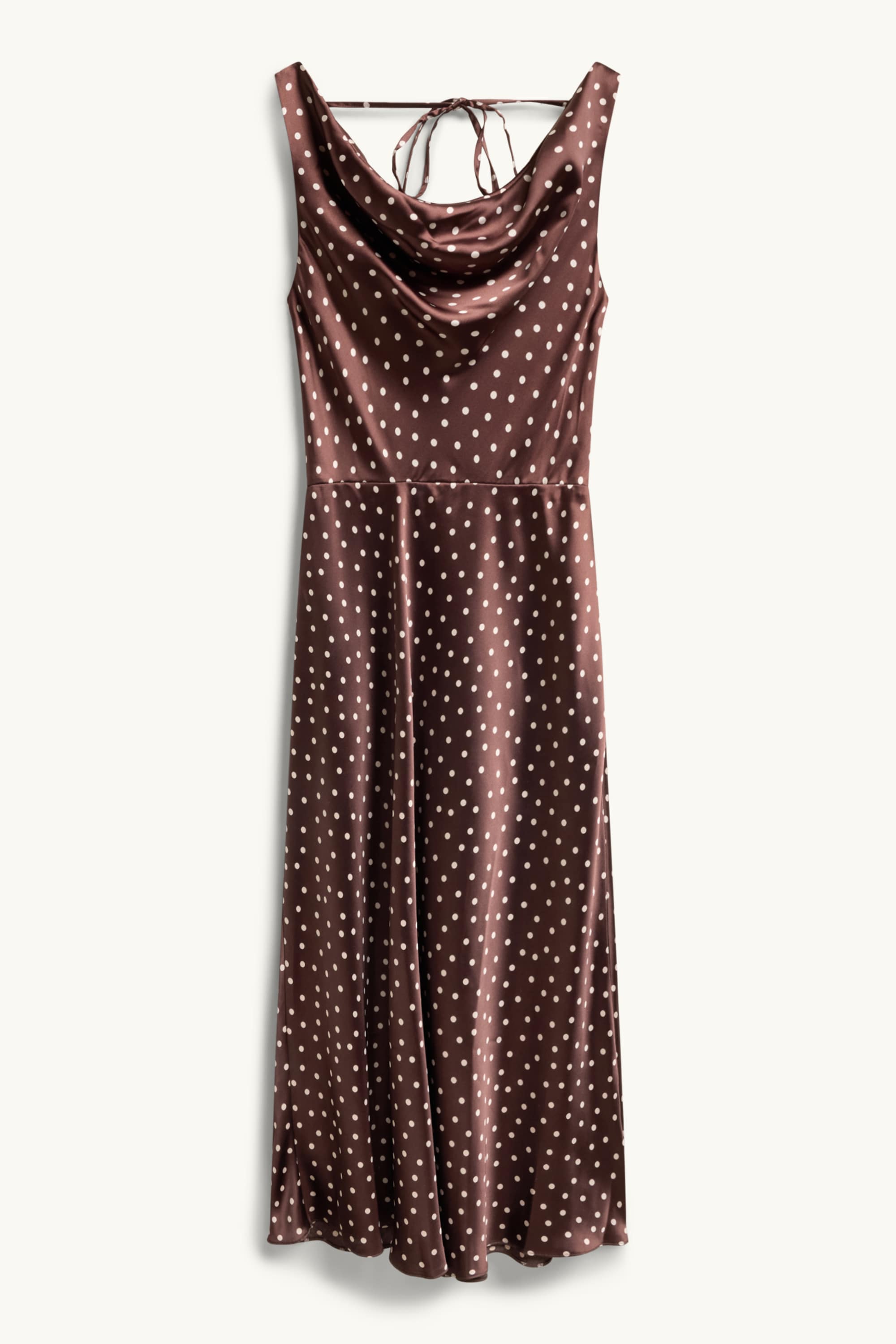 Fit & flare dress - polka dot brown