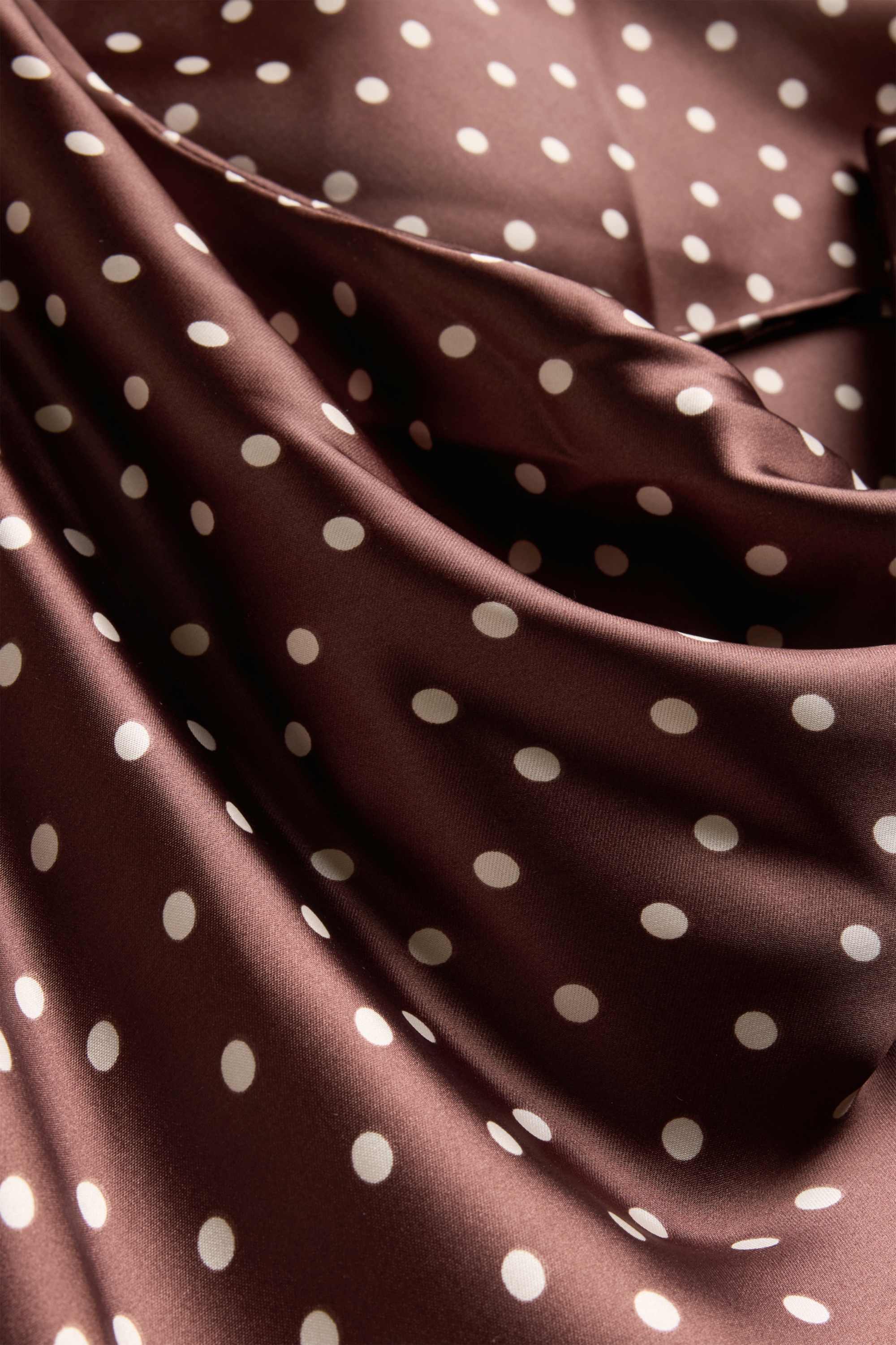 Fit & flare dress - polka dot brown