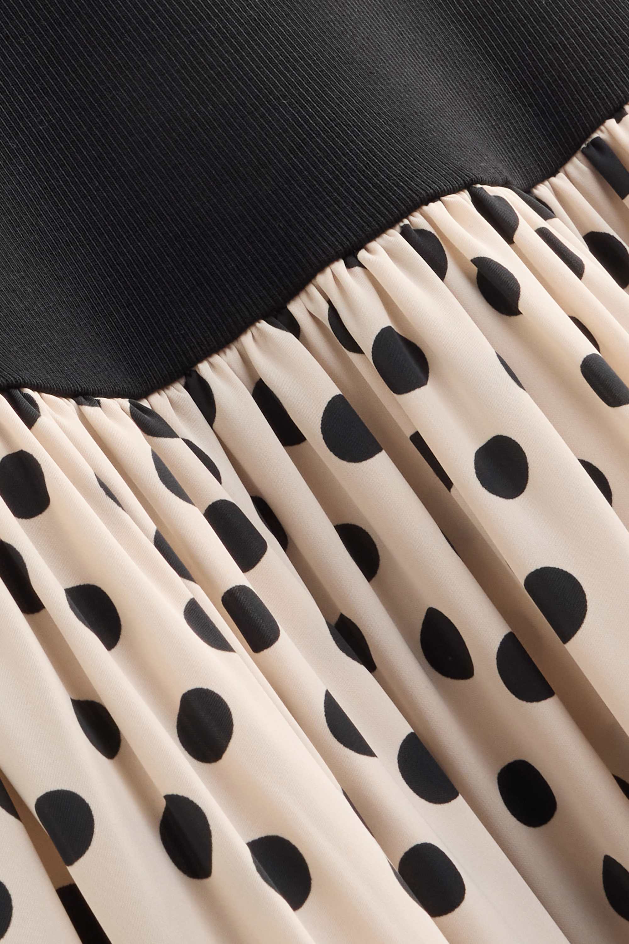 Fit & flare dress - polka dot white / black