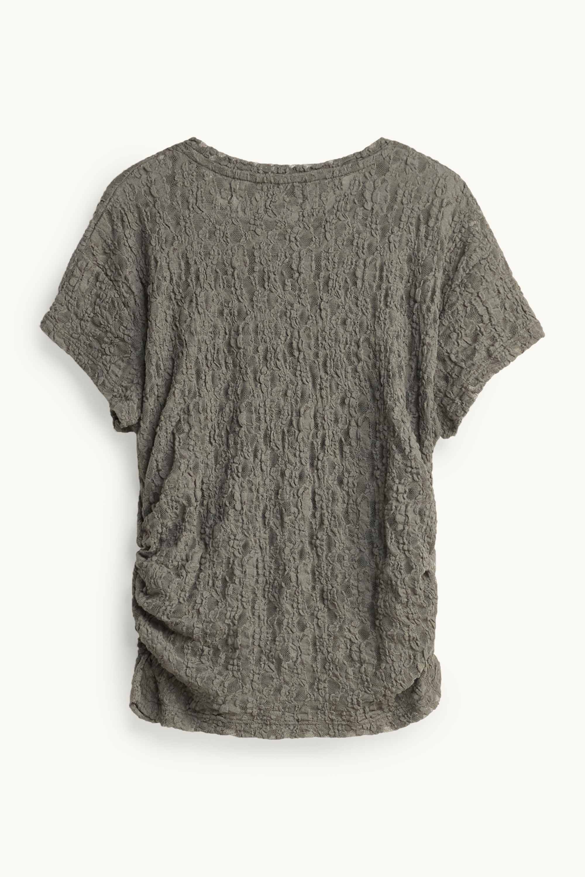 T-shirt - slim fit - mesh khaki