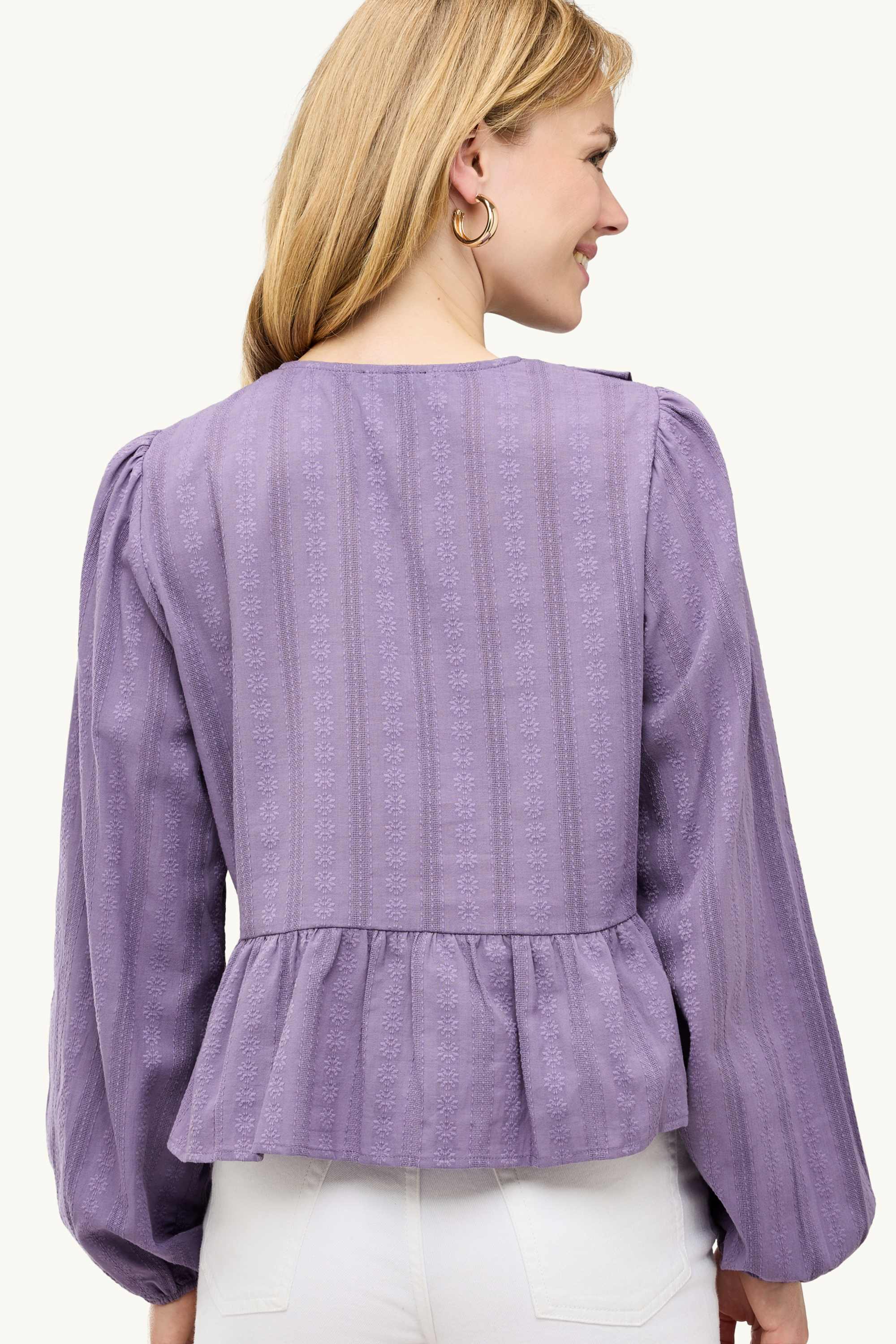 V-neck blouse purple