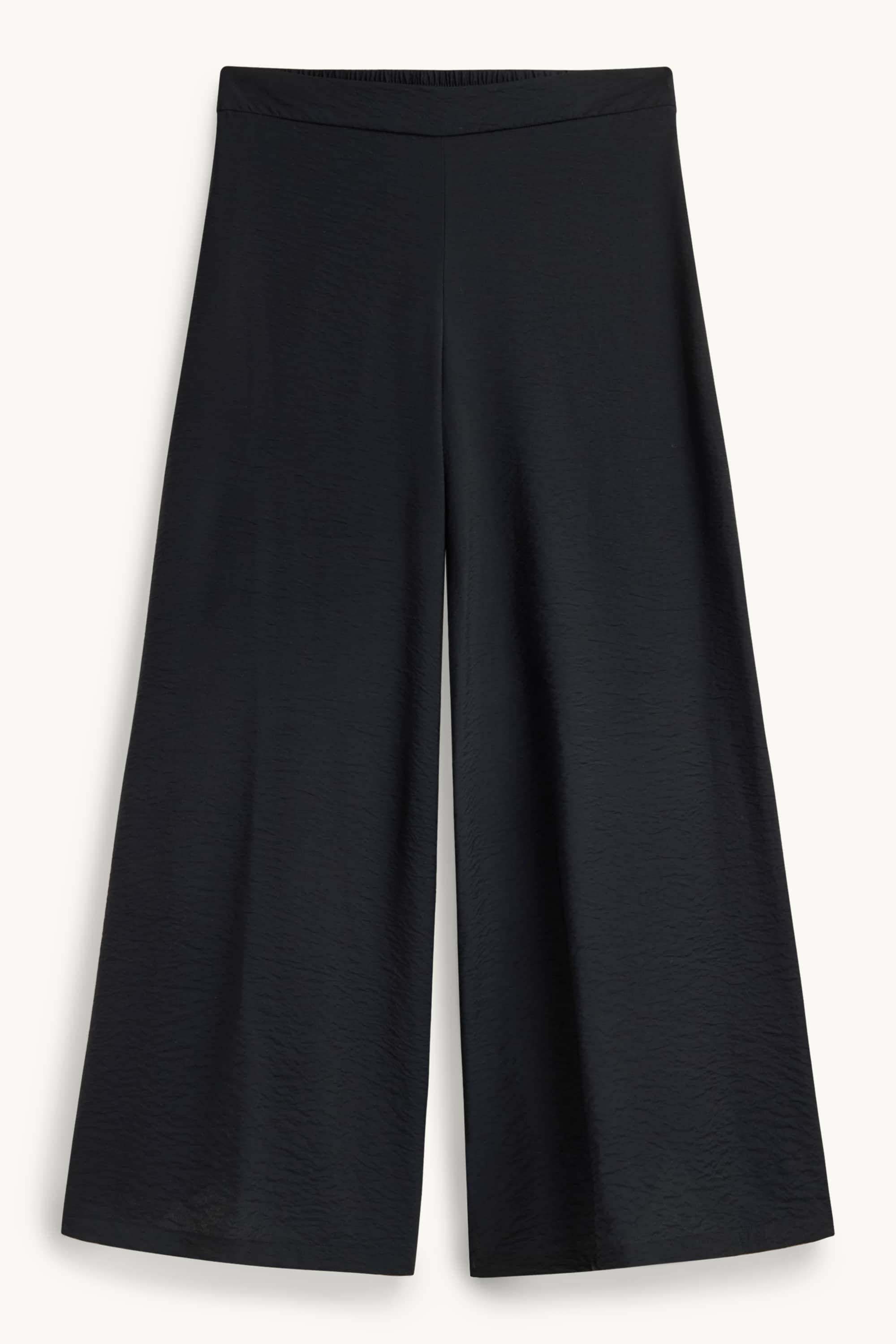 Cropped cloth trousers - high waist - palazzo black
