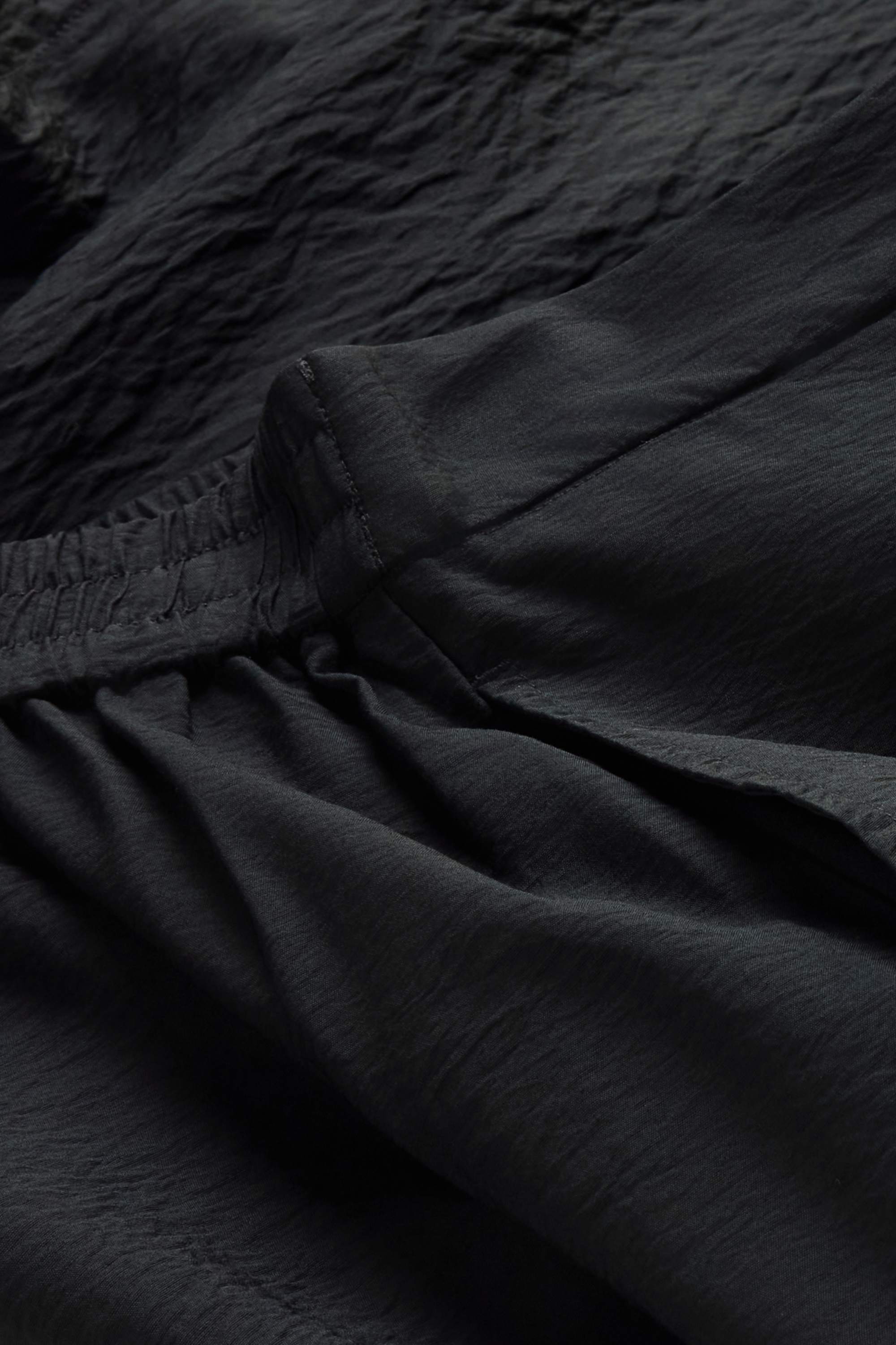 Cropped cloth trousers - high waist - palazzo black