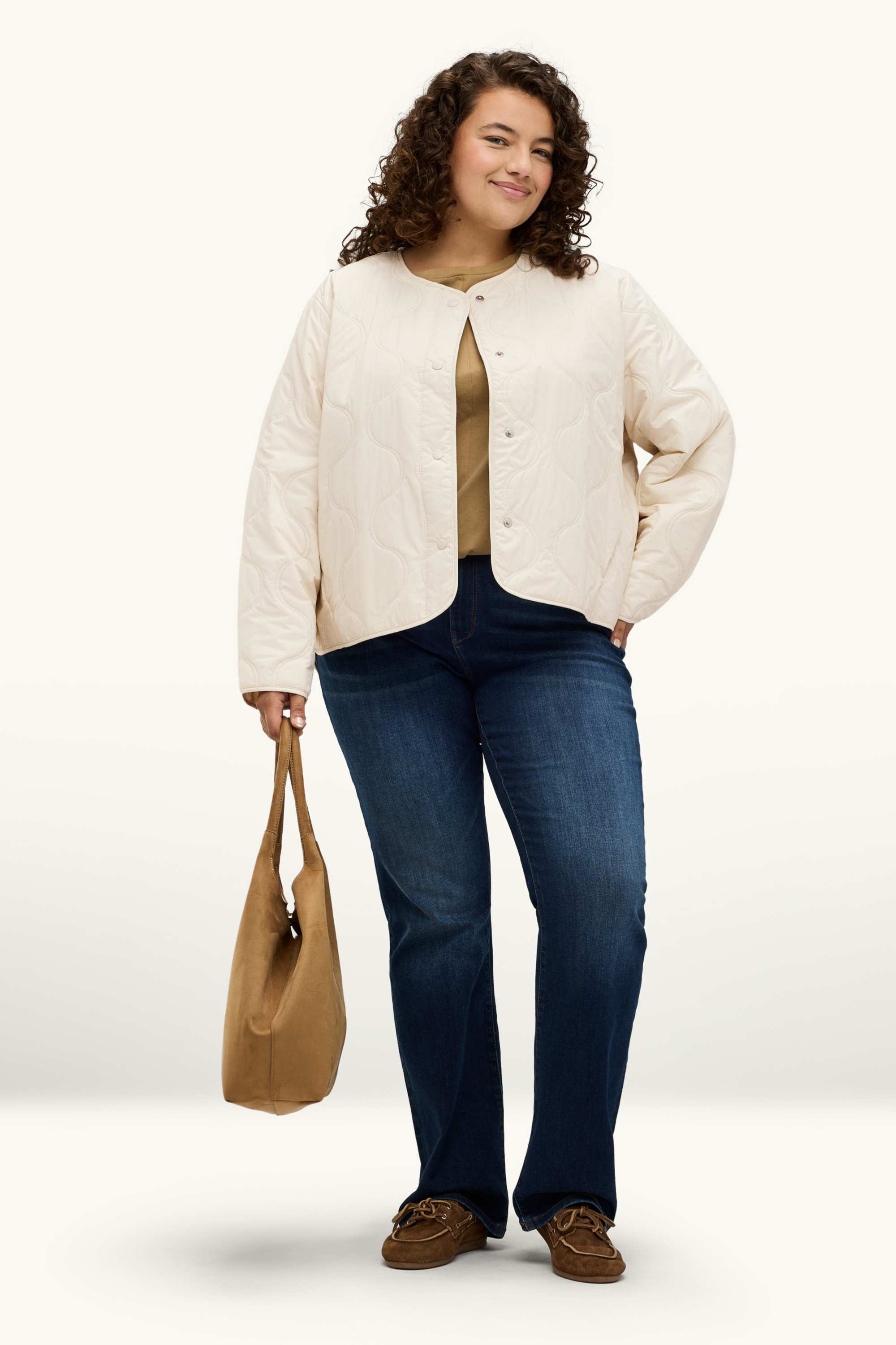 Quilted jacket cremewhite