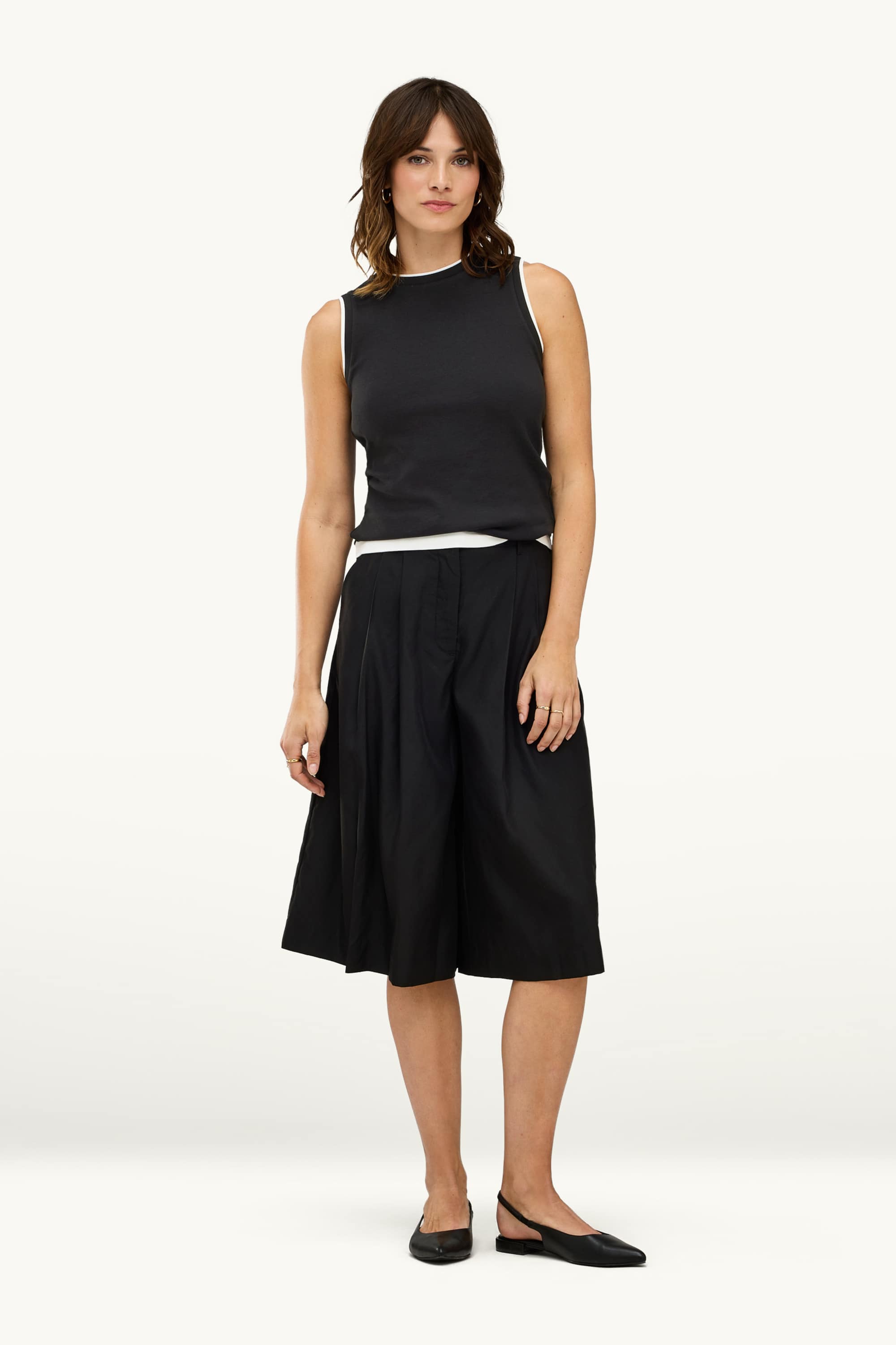 Top - 2-in-1 look black