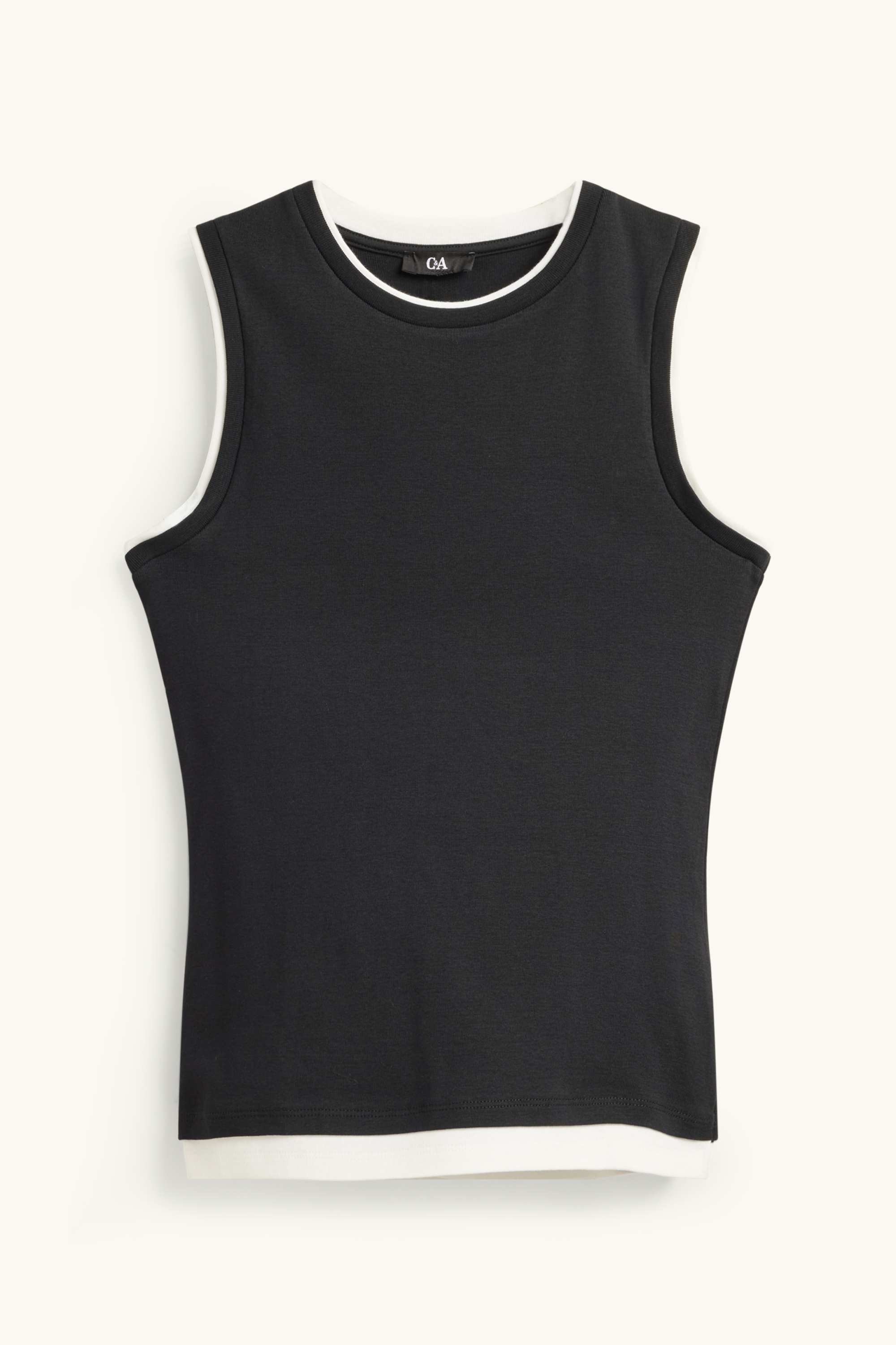 Top - 2-in-1 look black