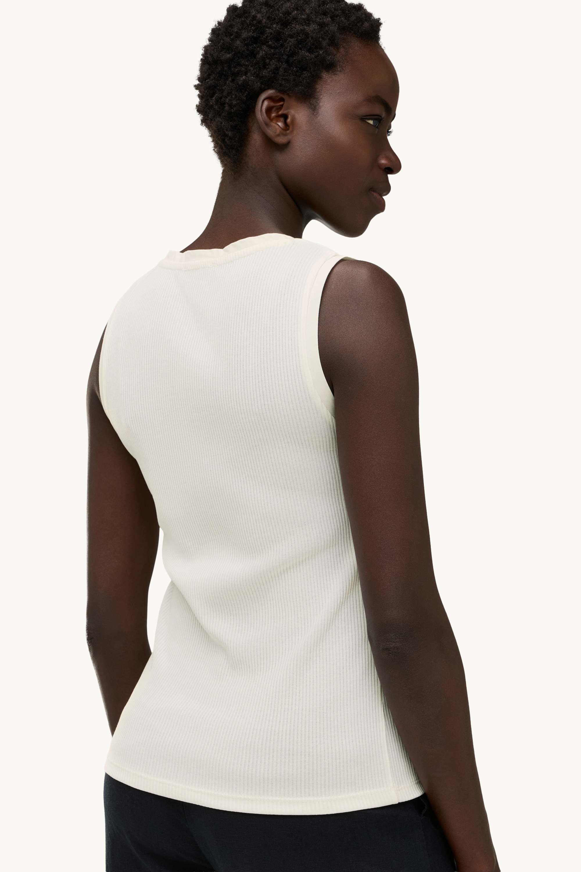 Top - ribbed white