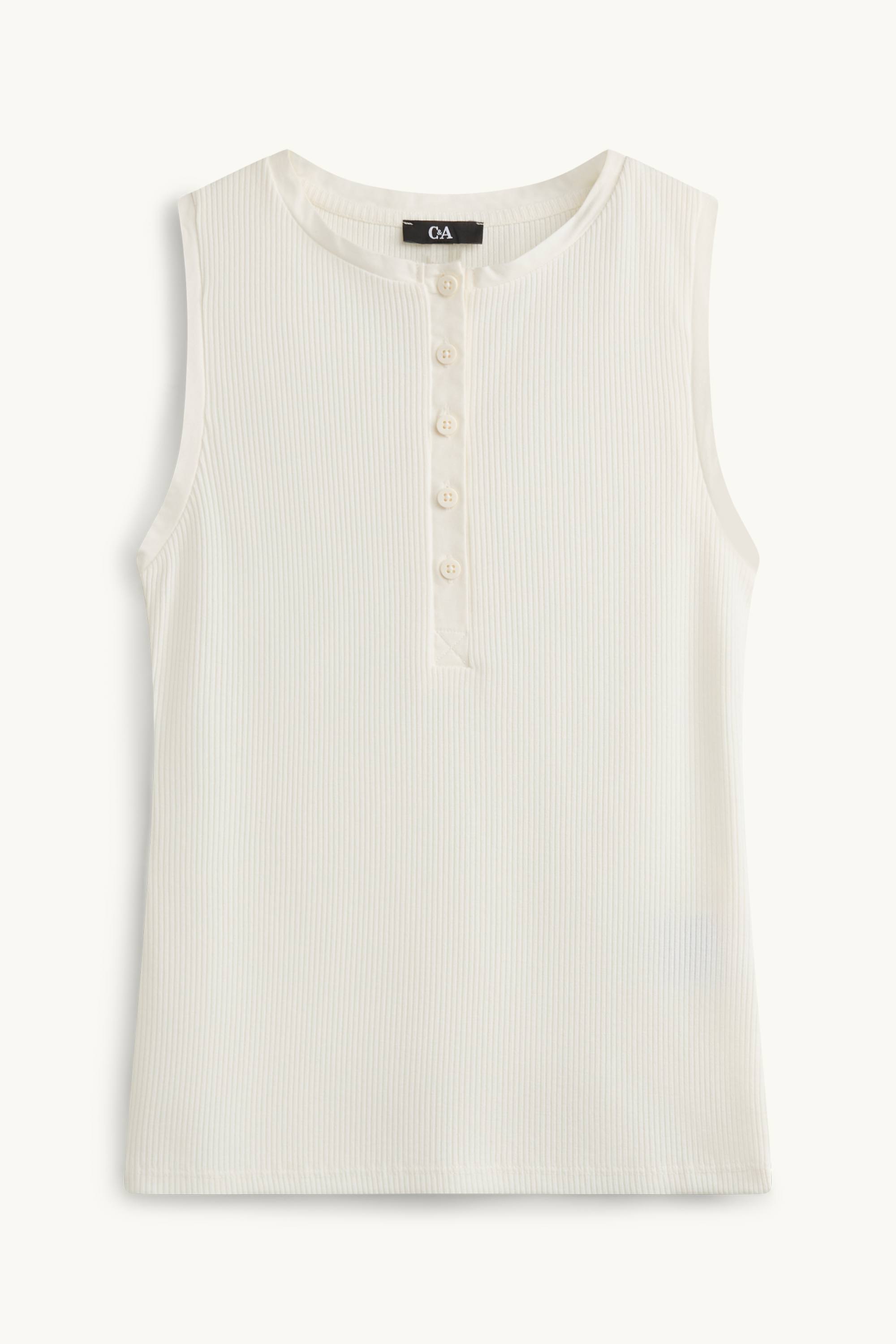Top - ribbed white