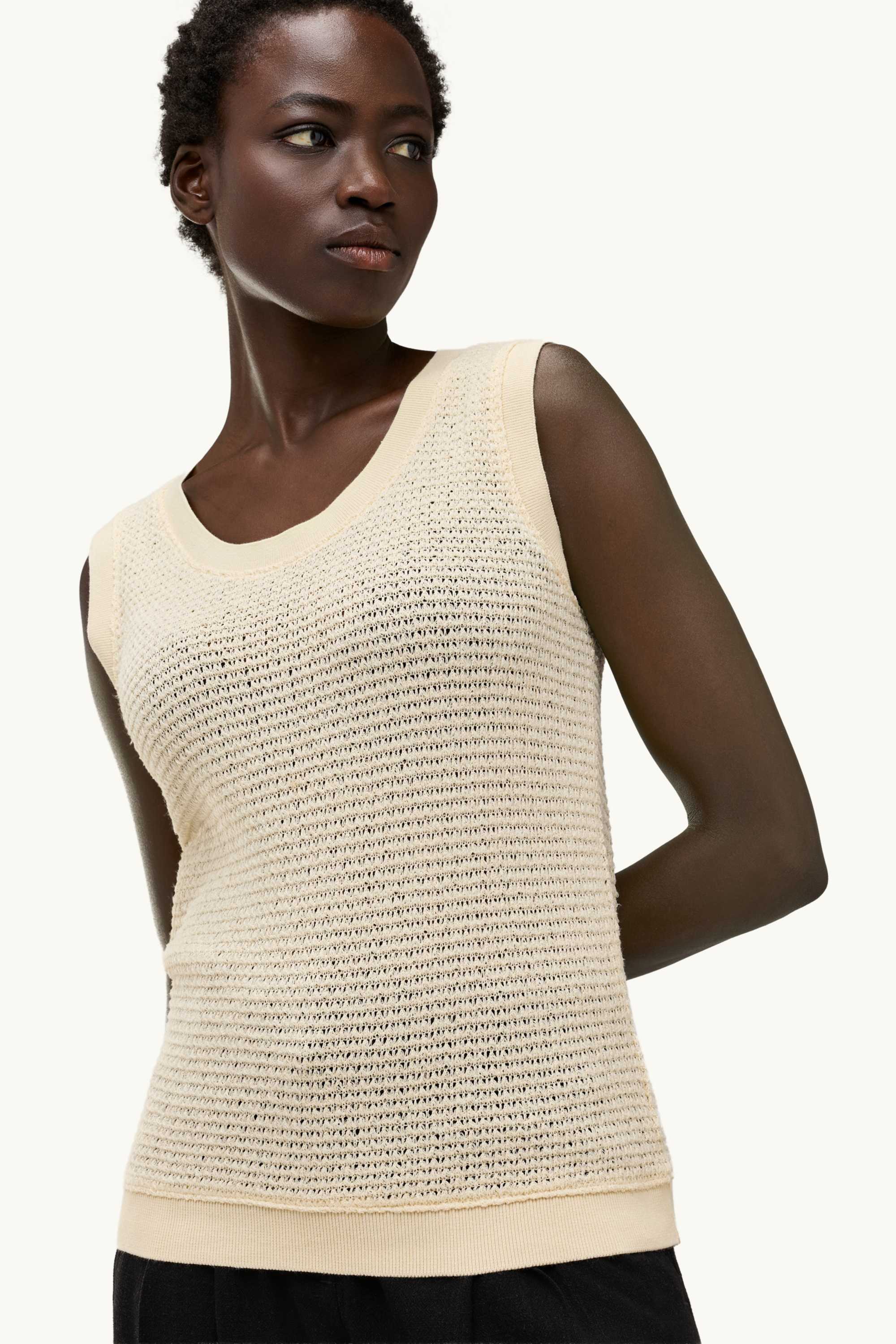 Knitted top creme
