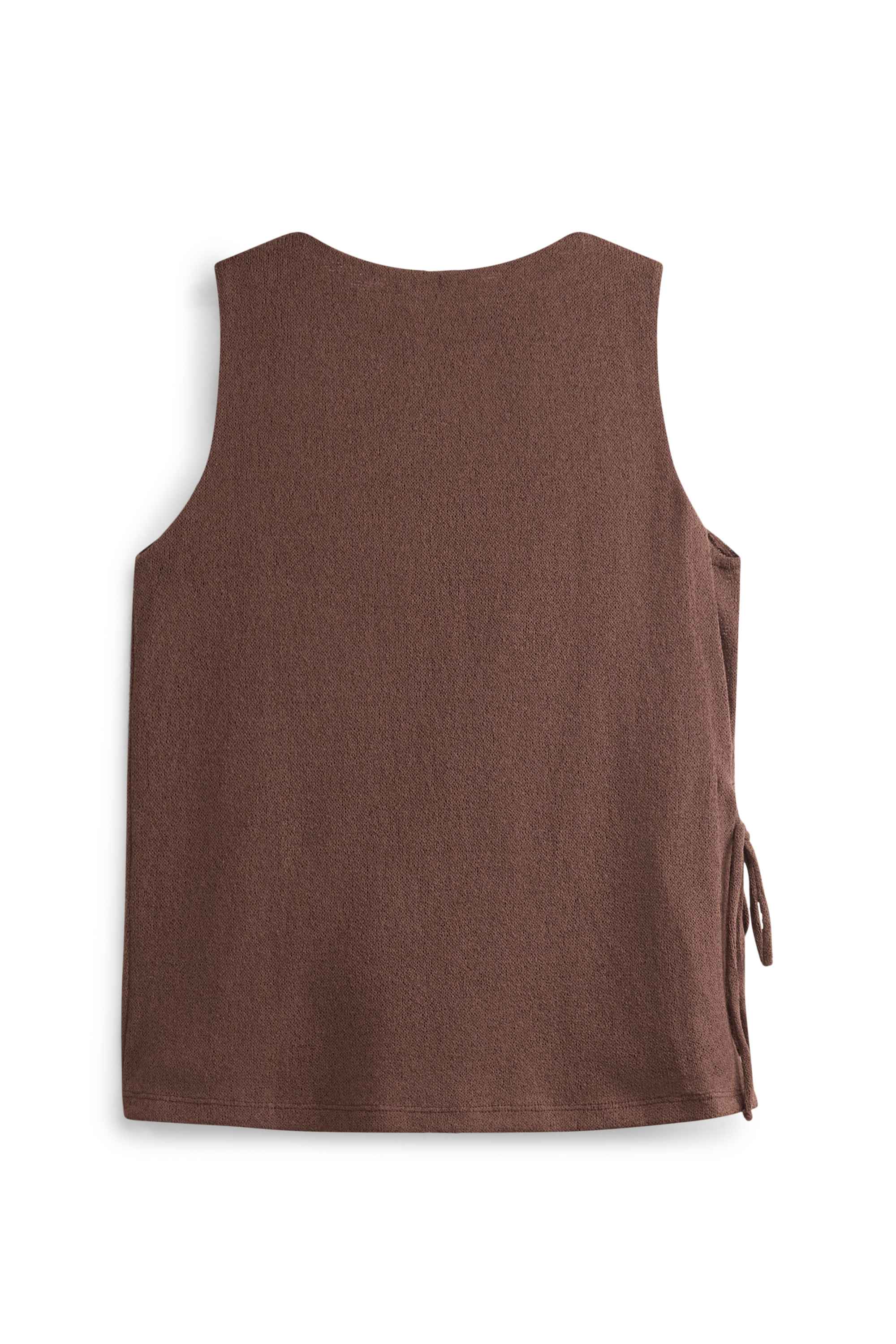 Knitted top dark brown