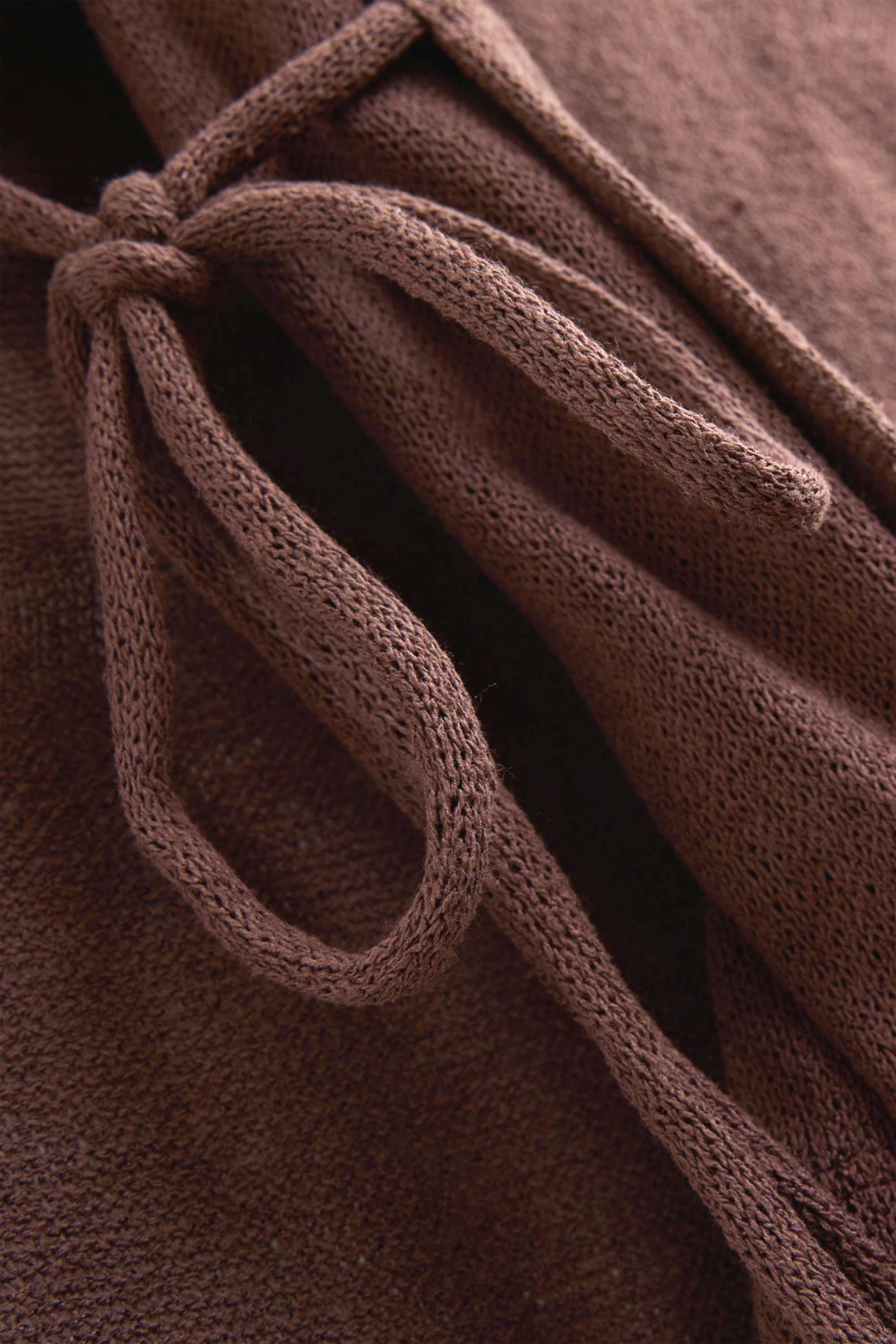 Knitted top dark brown