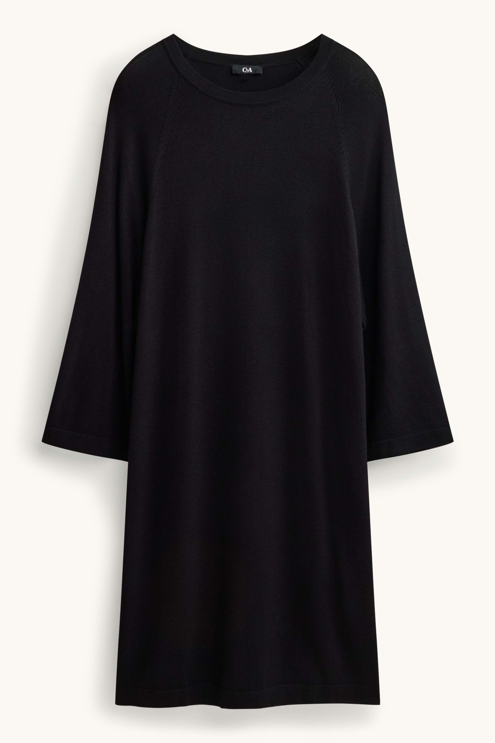 Knitted dress - straight fit black