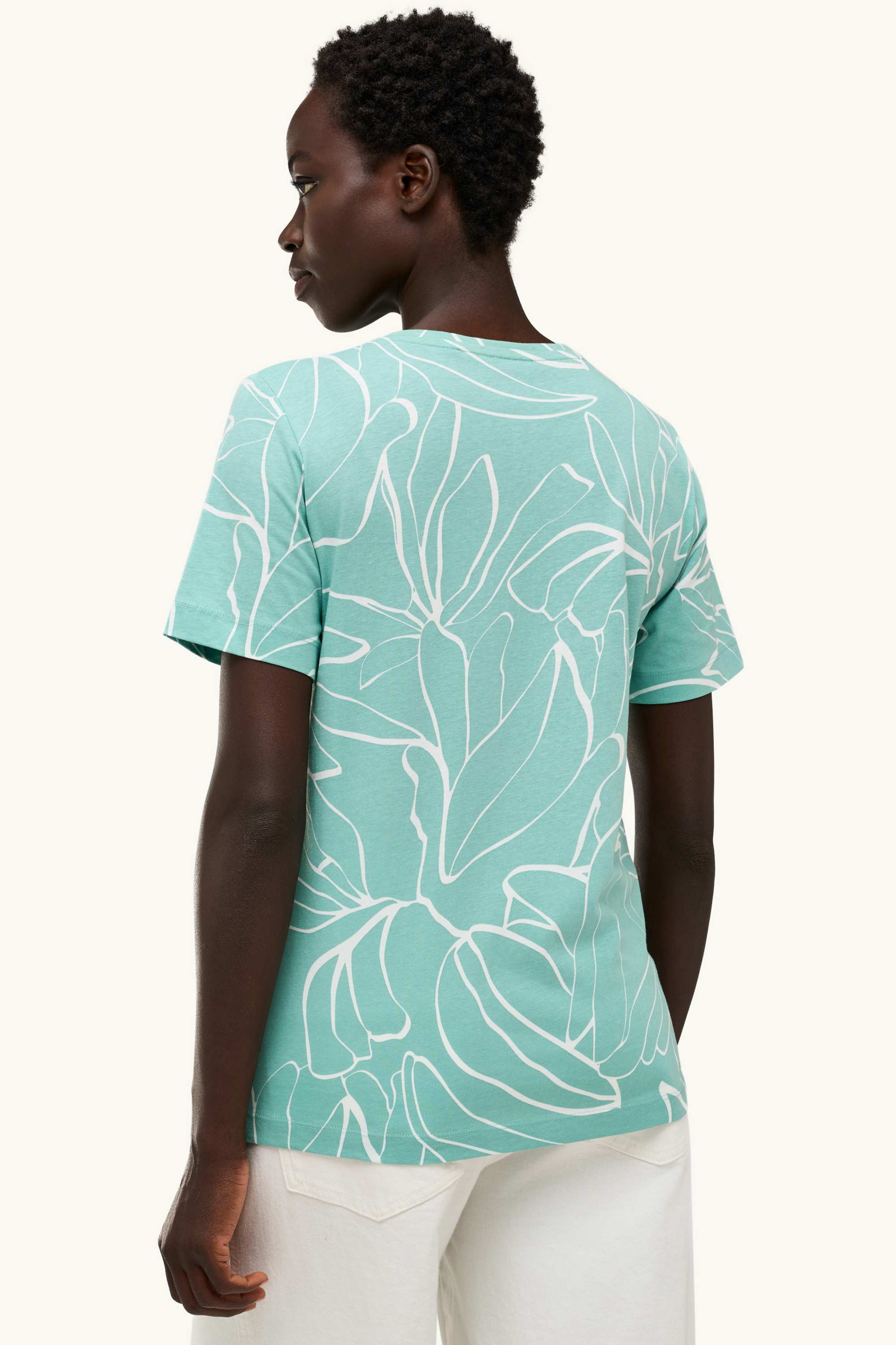 T-shirt - regular fit - patterned light green