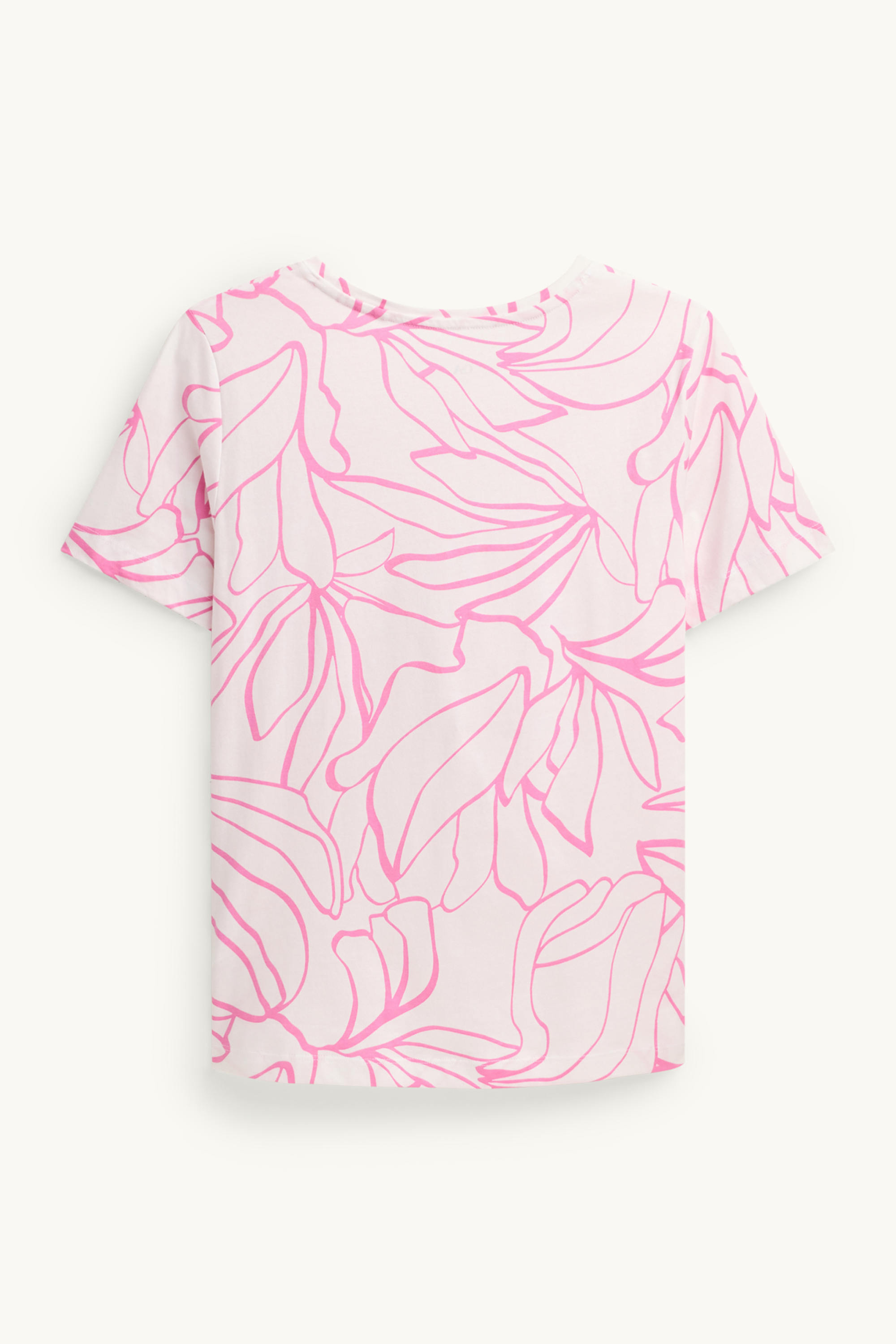 T-shirt - regular fit - patterned white / rose