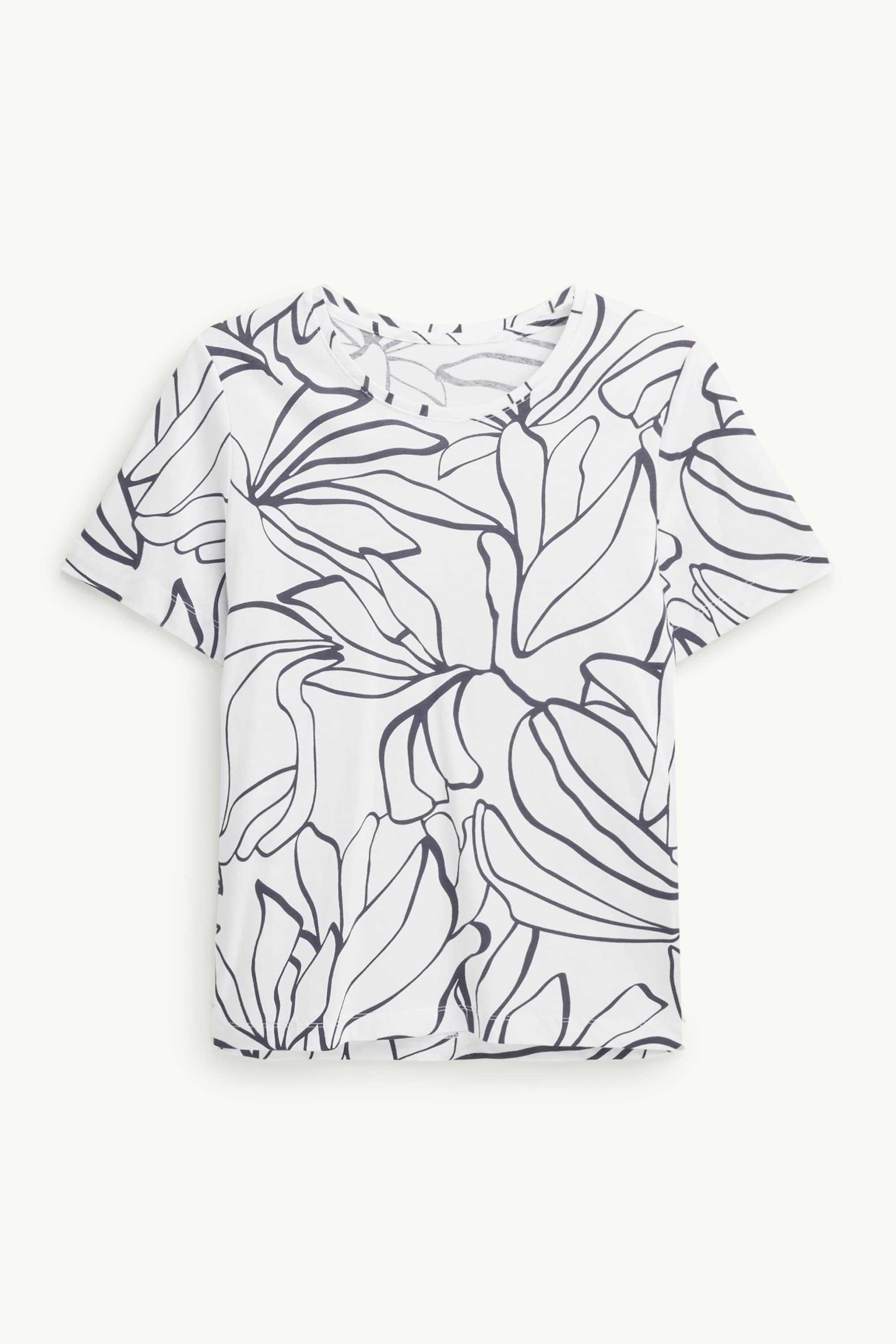 T-shirt - regular fit - patterned white / black
