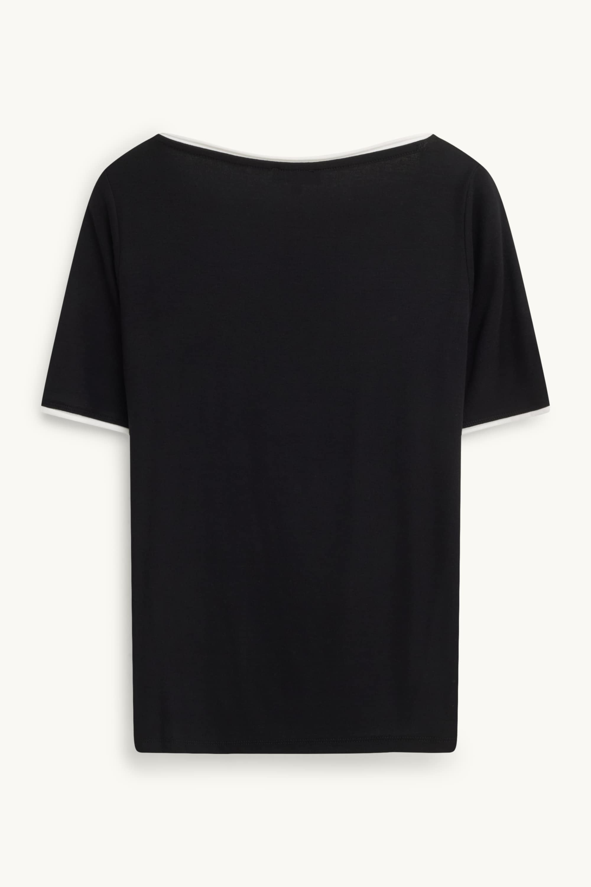 V-neck T-shirt - regular fit - 2-in-1 look black