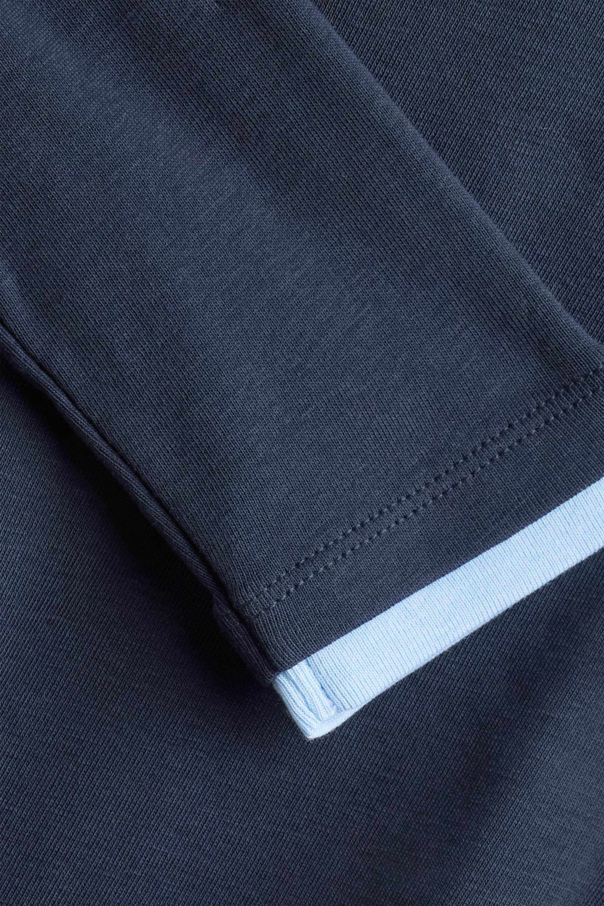 Long sleeve top - regular fit - 2-in-1 look blue / light blue