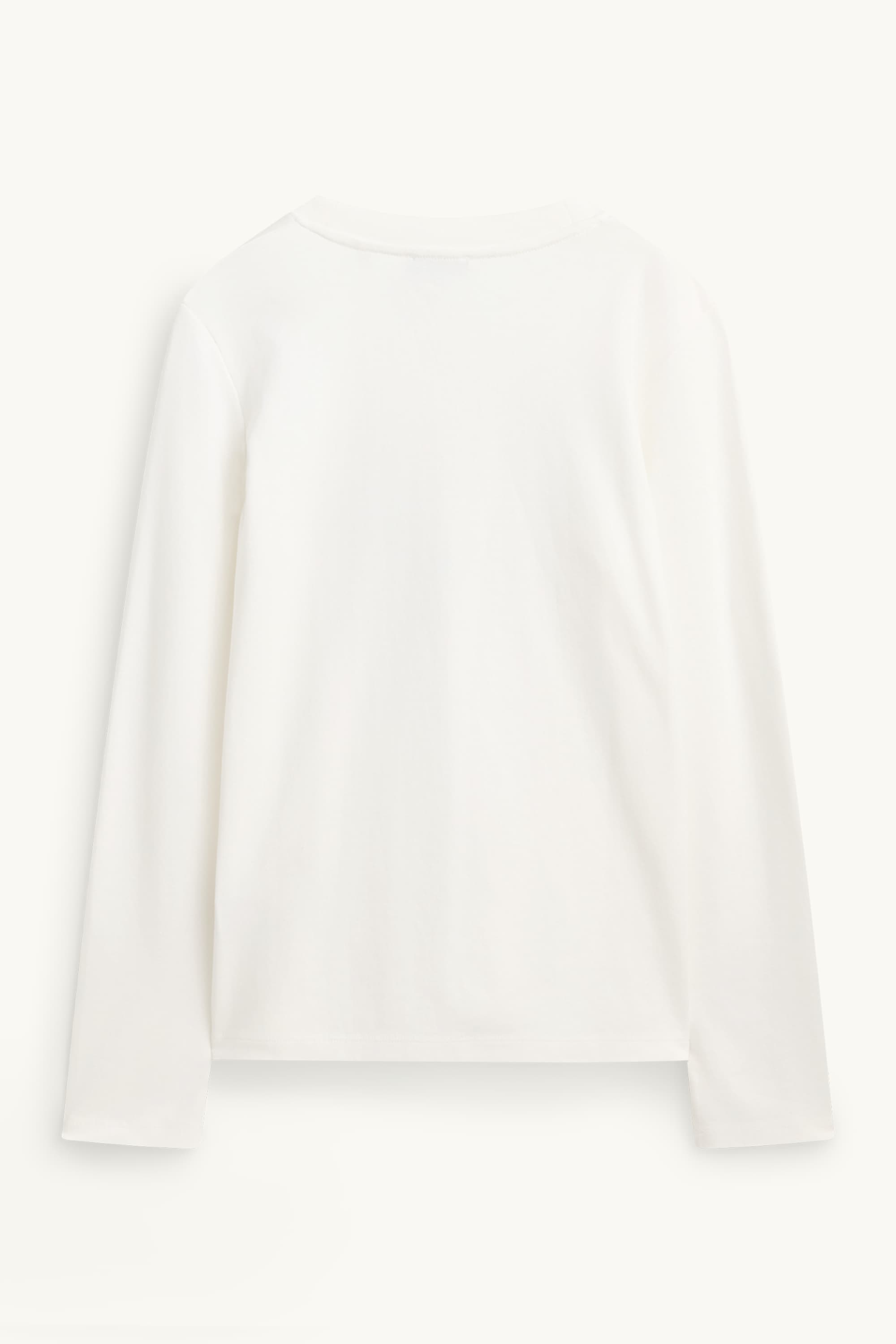 Long sleeve top - regular fit cremewhite