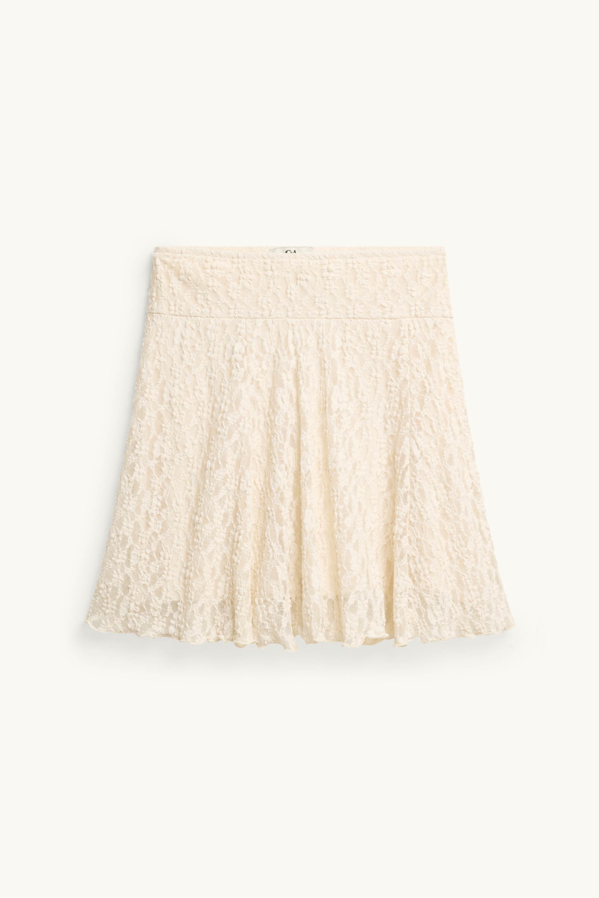 Skirt - textured creme