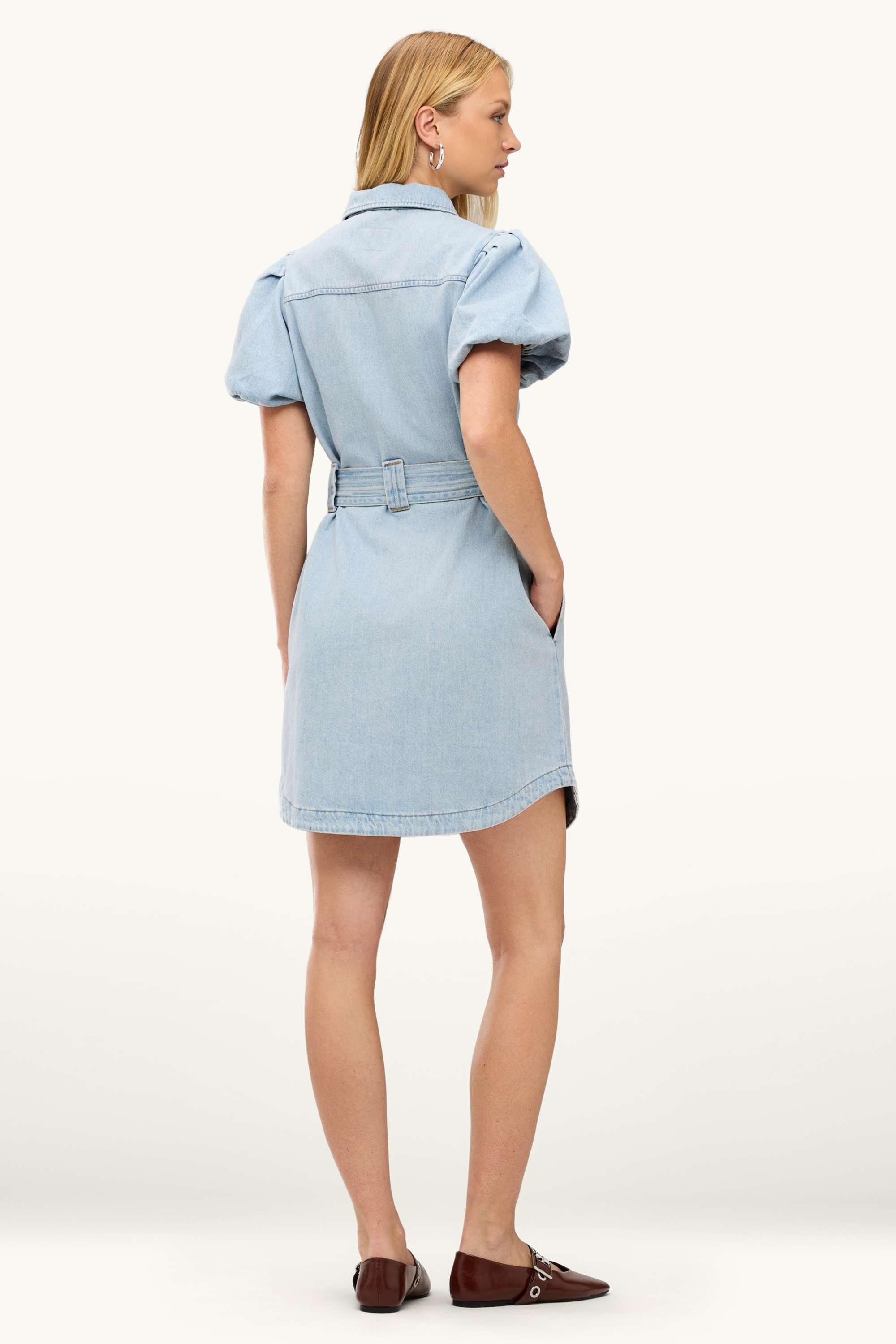 Denim dress denim-light blue