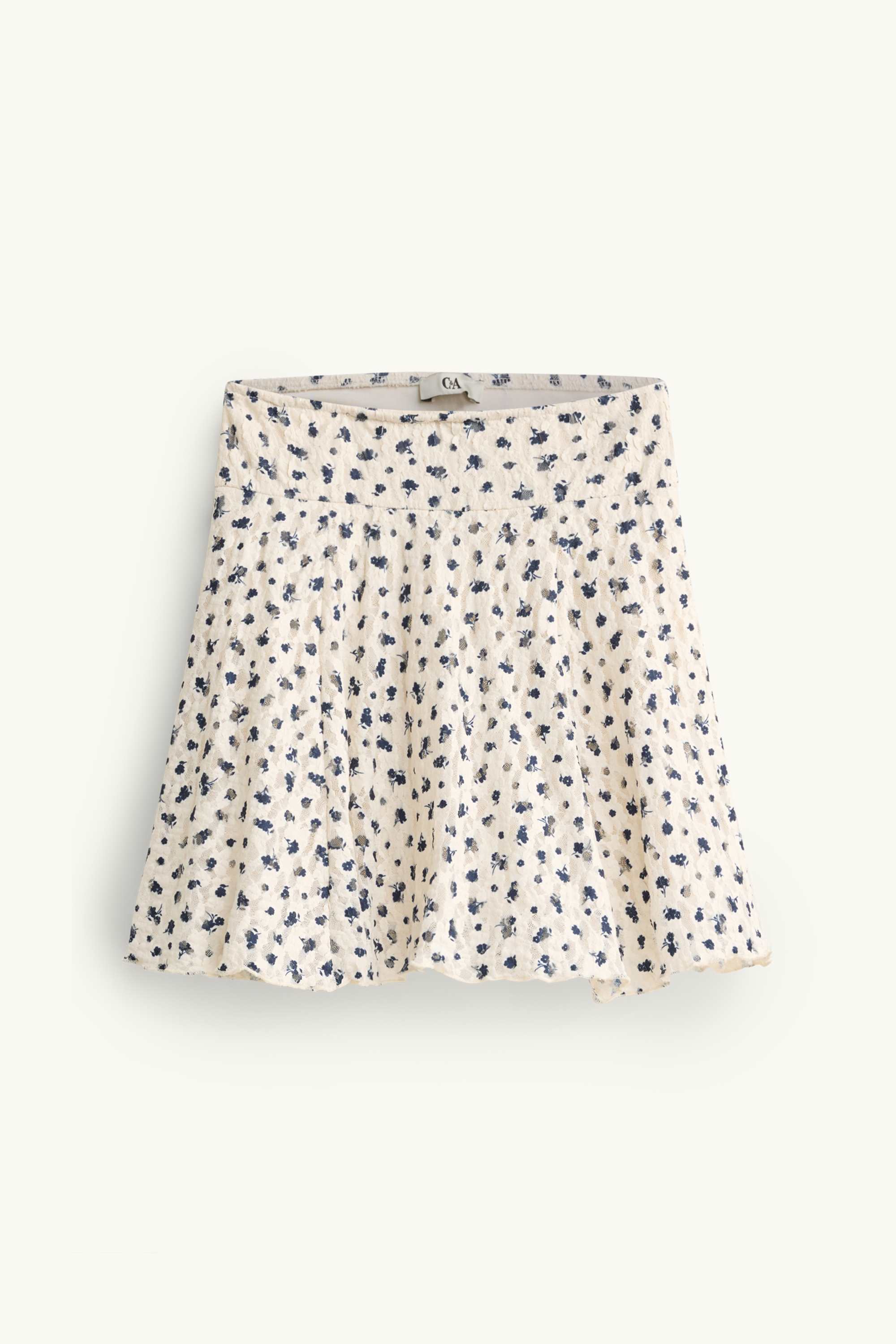 Skirt - floral cremewhite