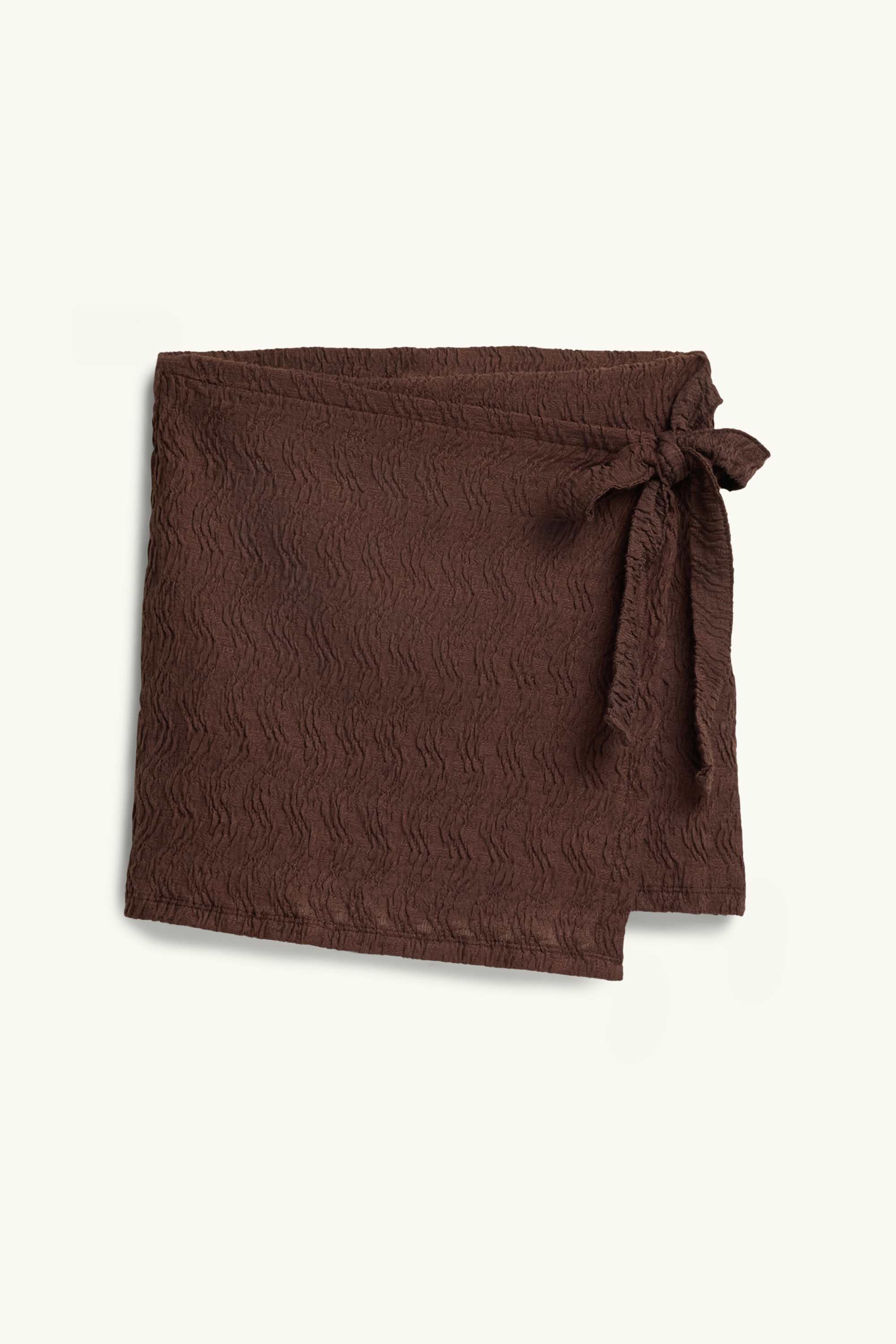 Wrap skirt - textured brown