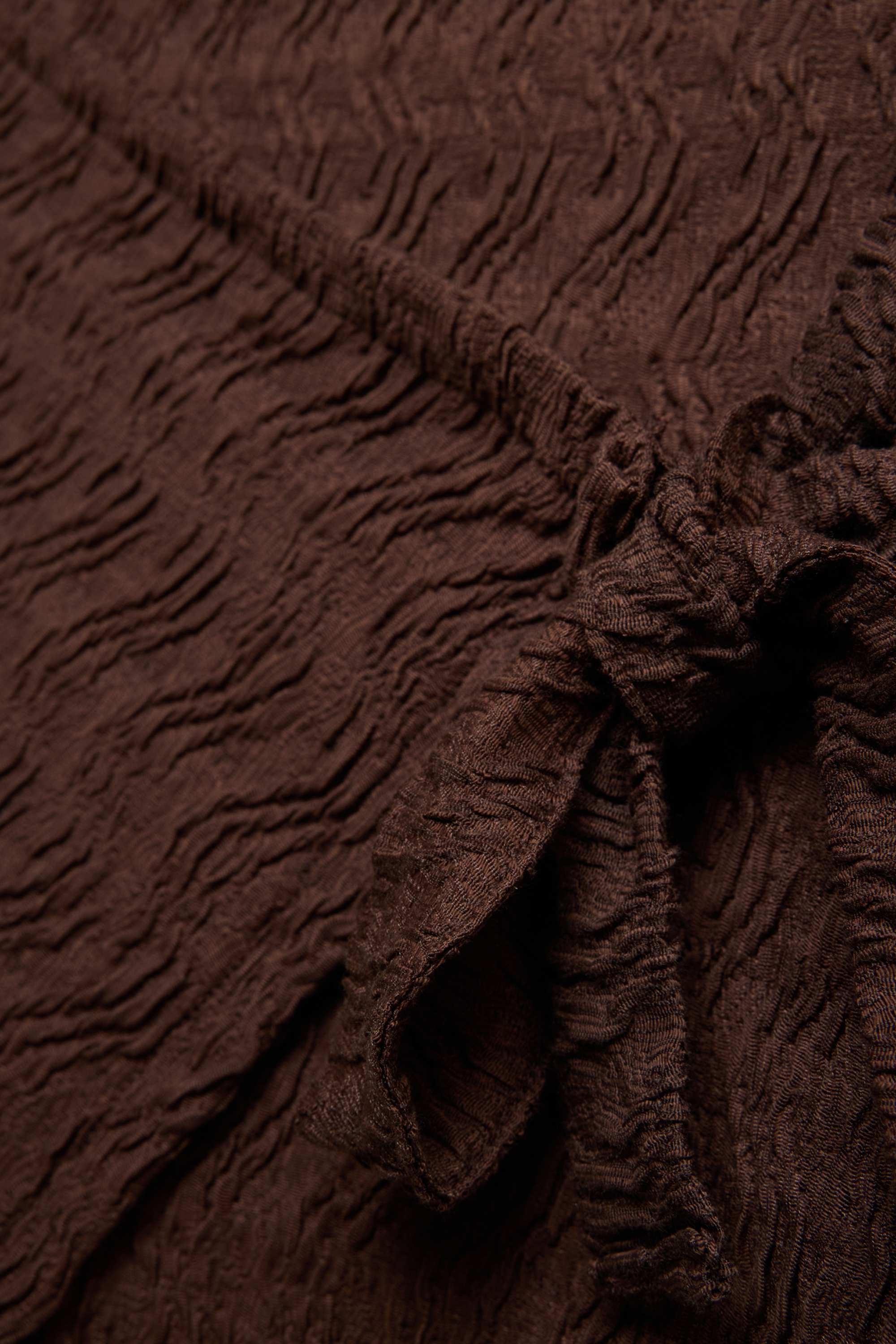 Wrap skirt - textured brown
