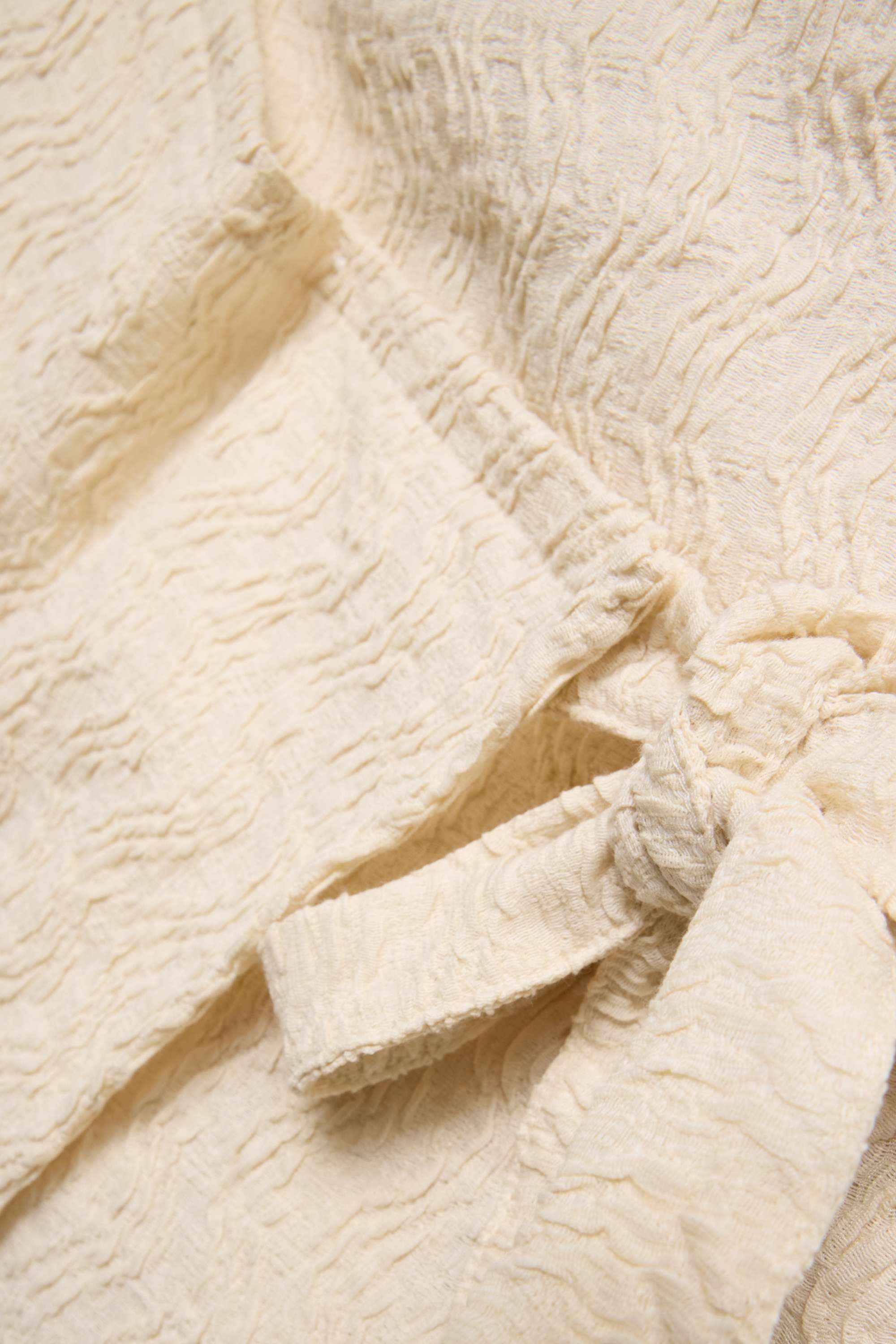 Wrap skirt - textured beige