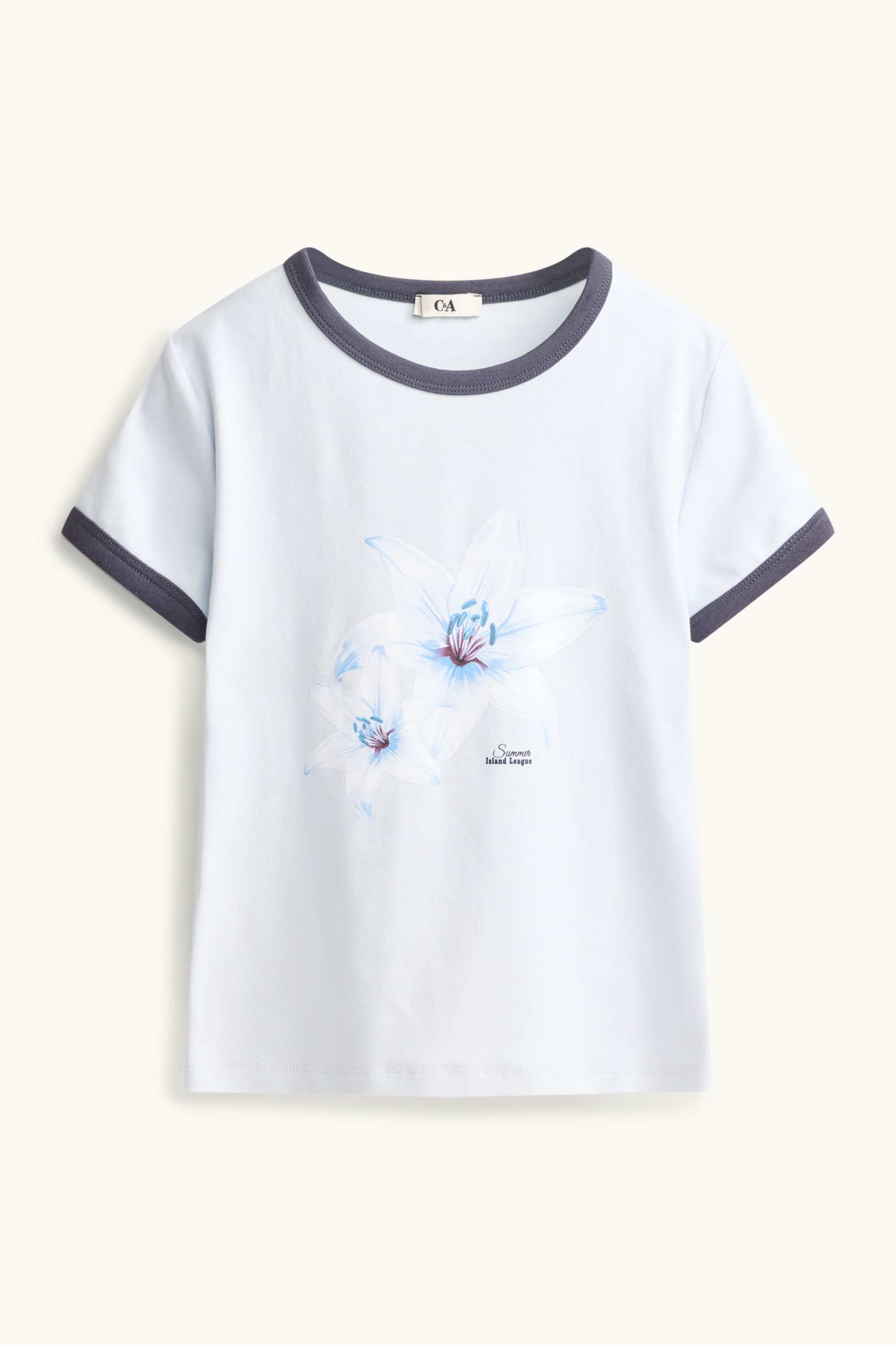 T-shirt - slim fit light blue
