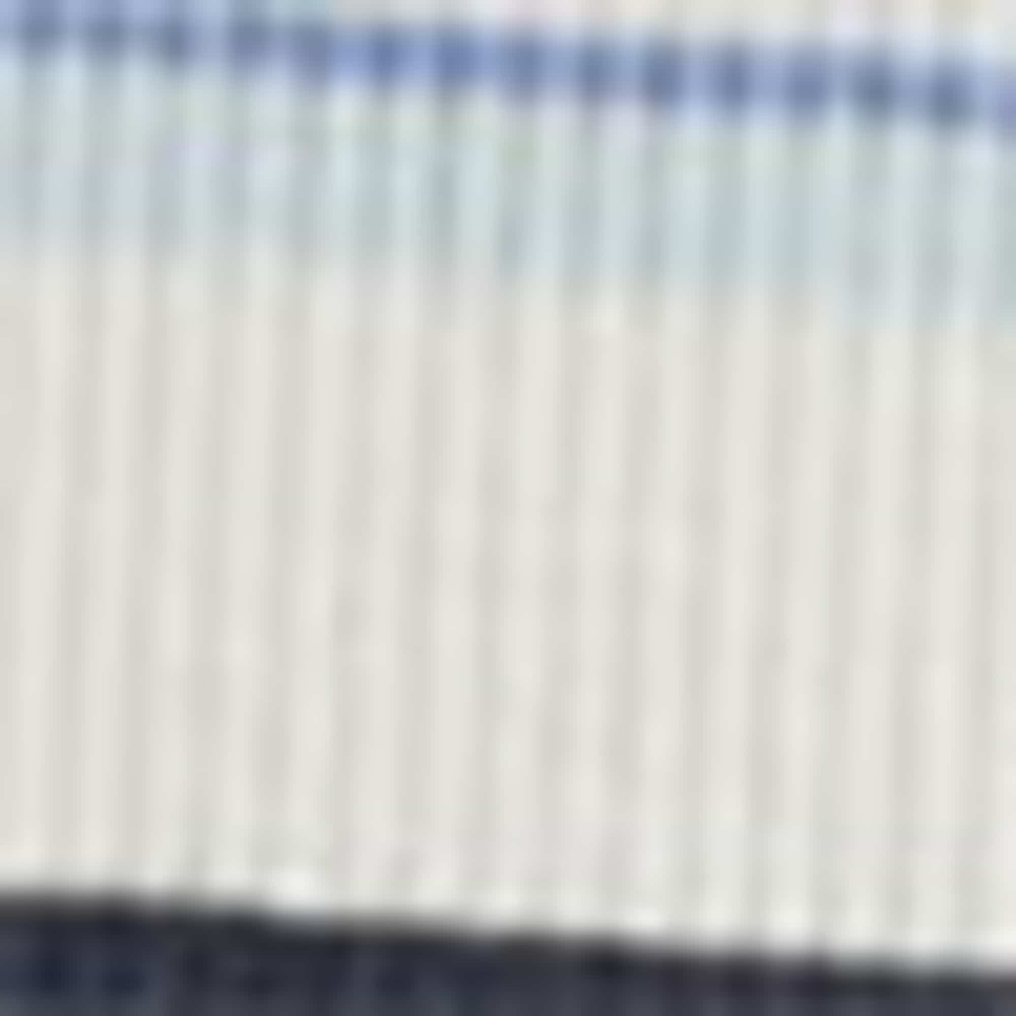 Shorts - mid-rise waist - ribbed - striped blue / white