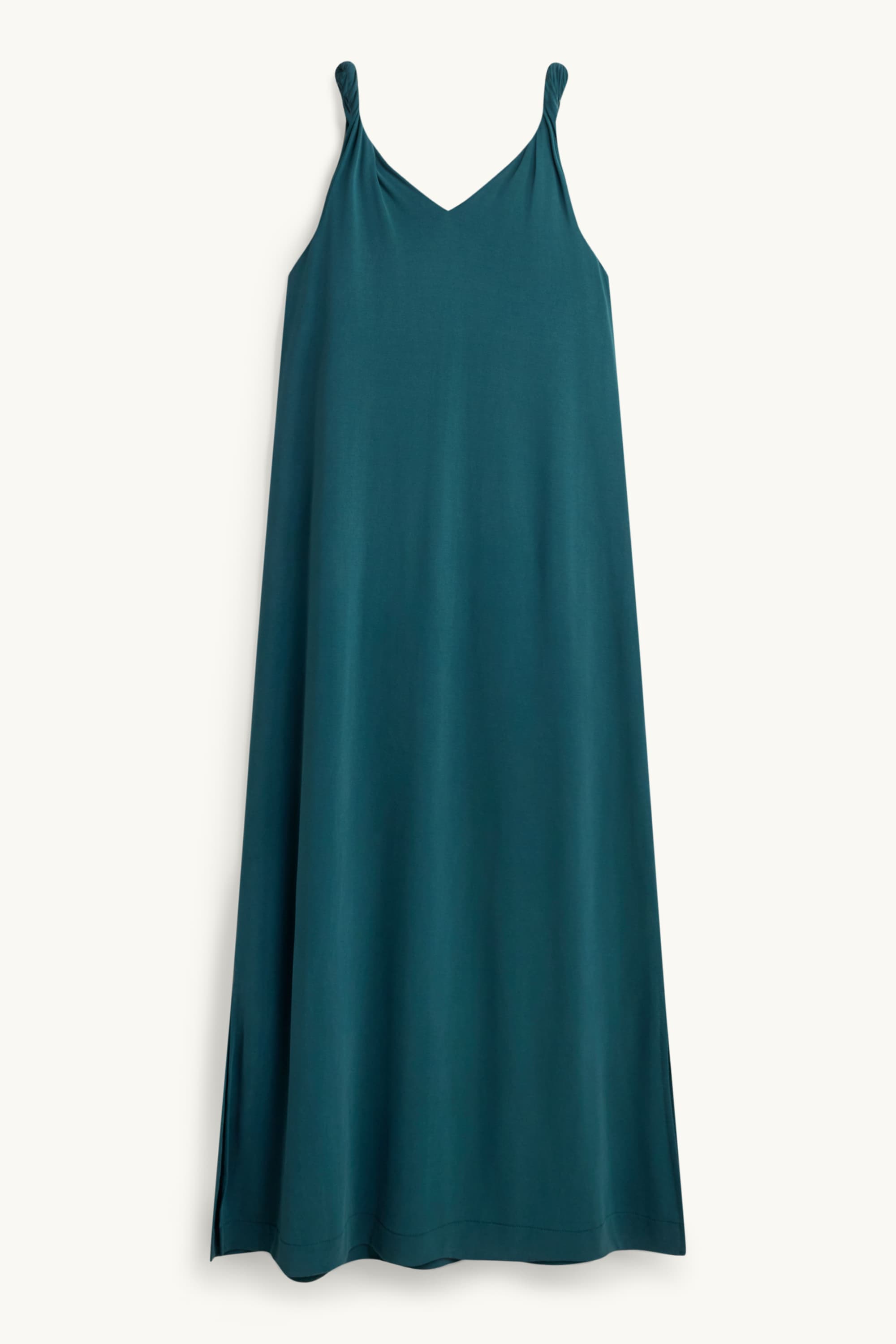 V-neck dress - straight fit dark turquoise