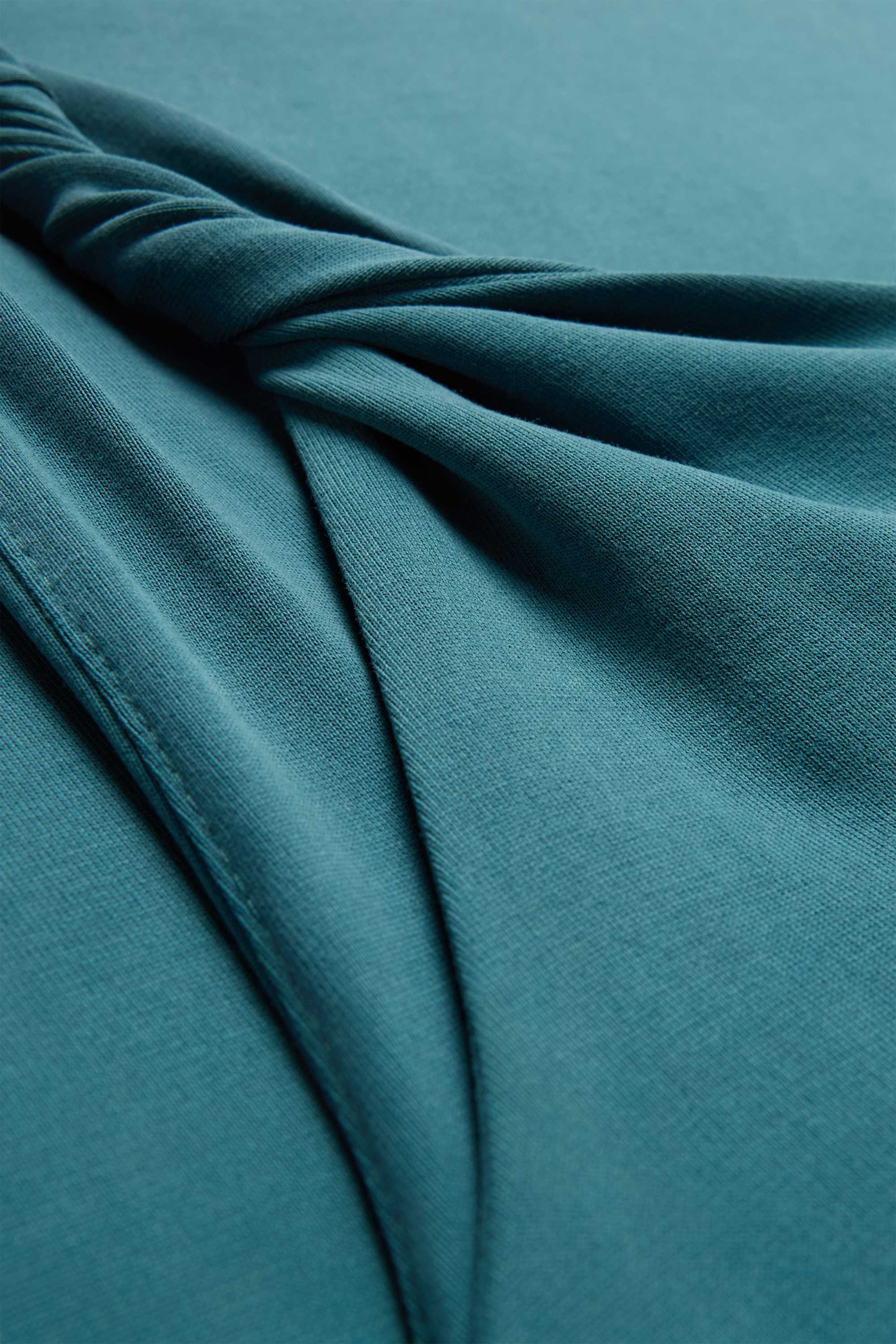 V-neck dress - straight fit dark turquoise