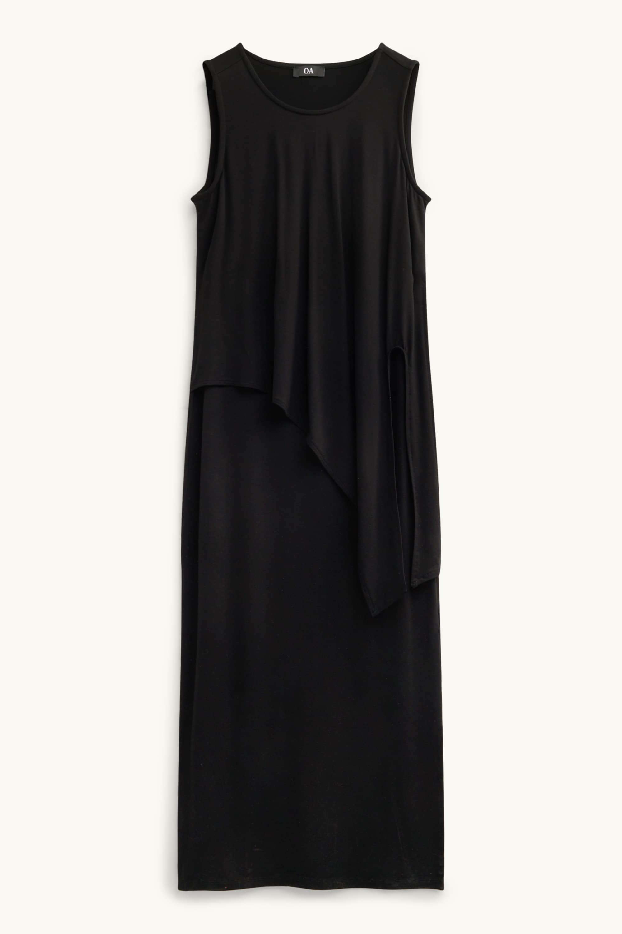 Viscose dress - straight fit black