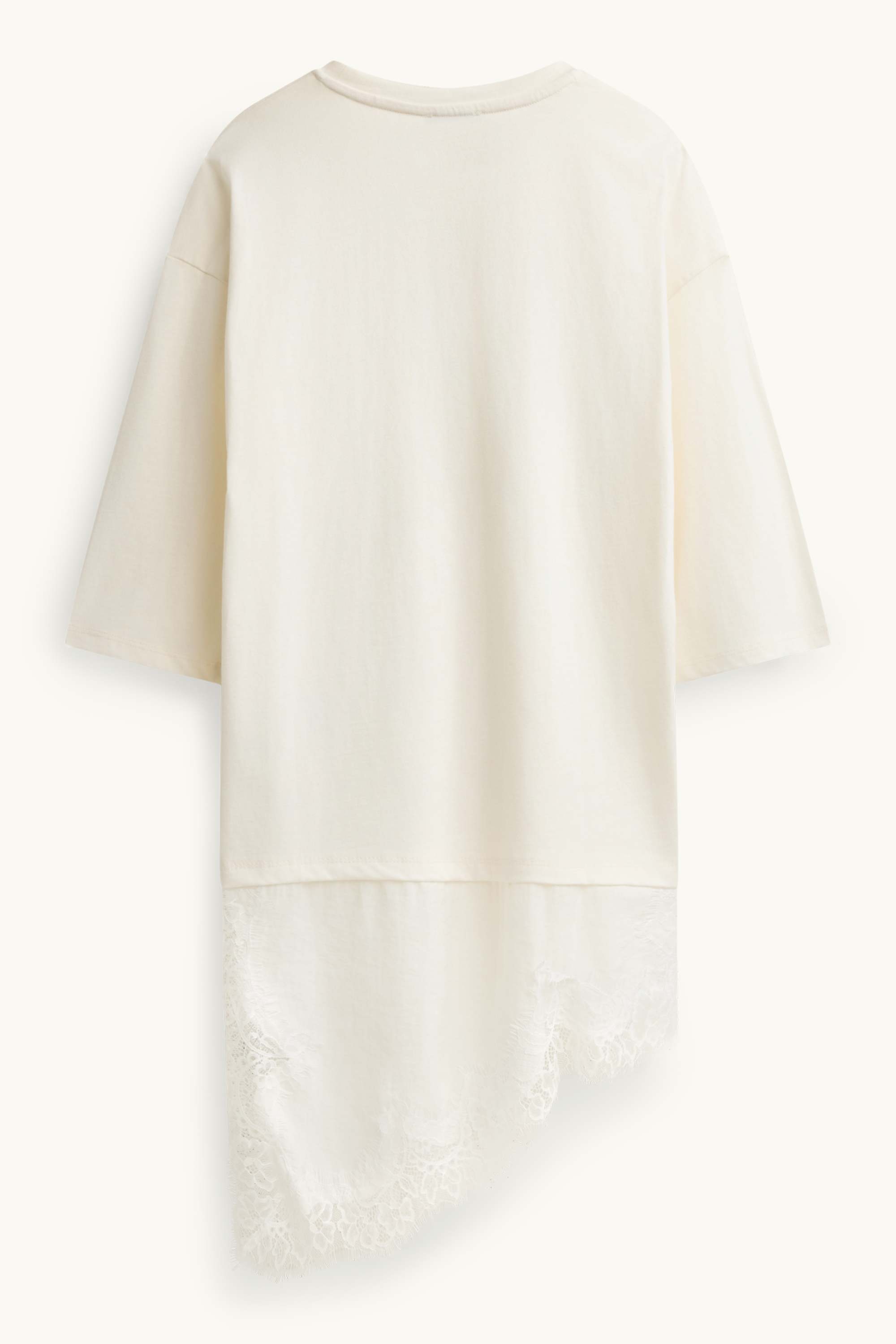 T-shirt - regular fit - 2-in-1 look cremewhite