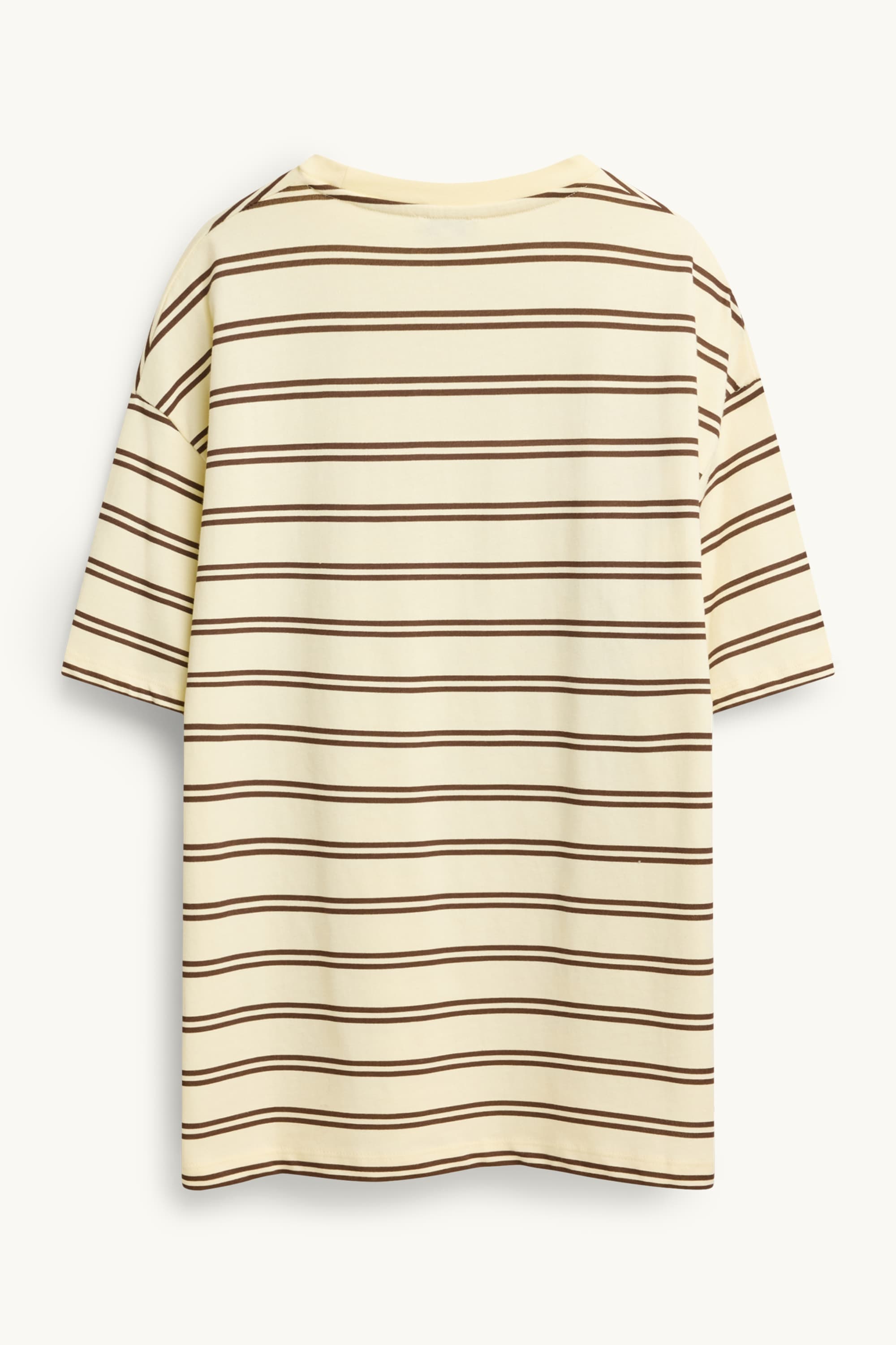 T-shirt - oversized - striped brown / cremewhite
