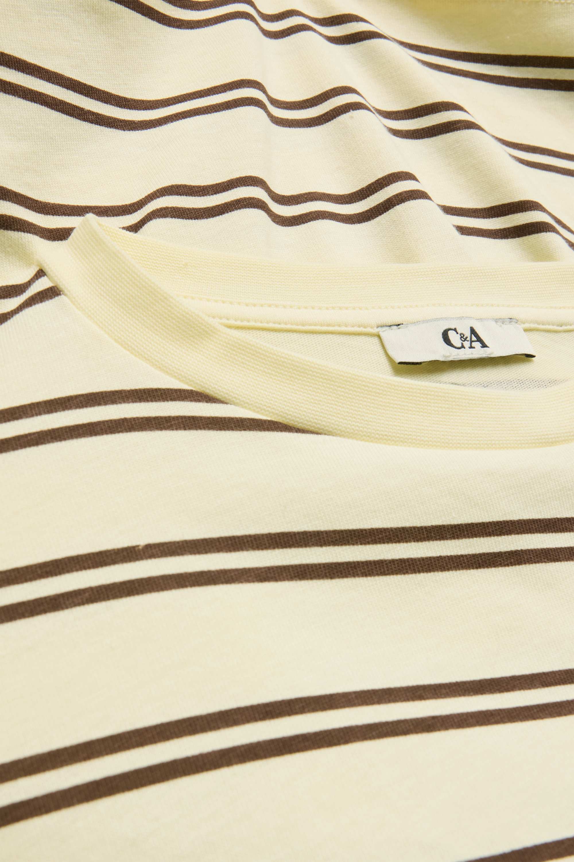 T-shirt - oversized - striped brown / cremewhite