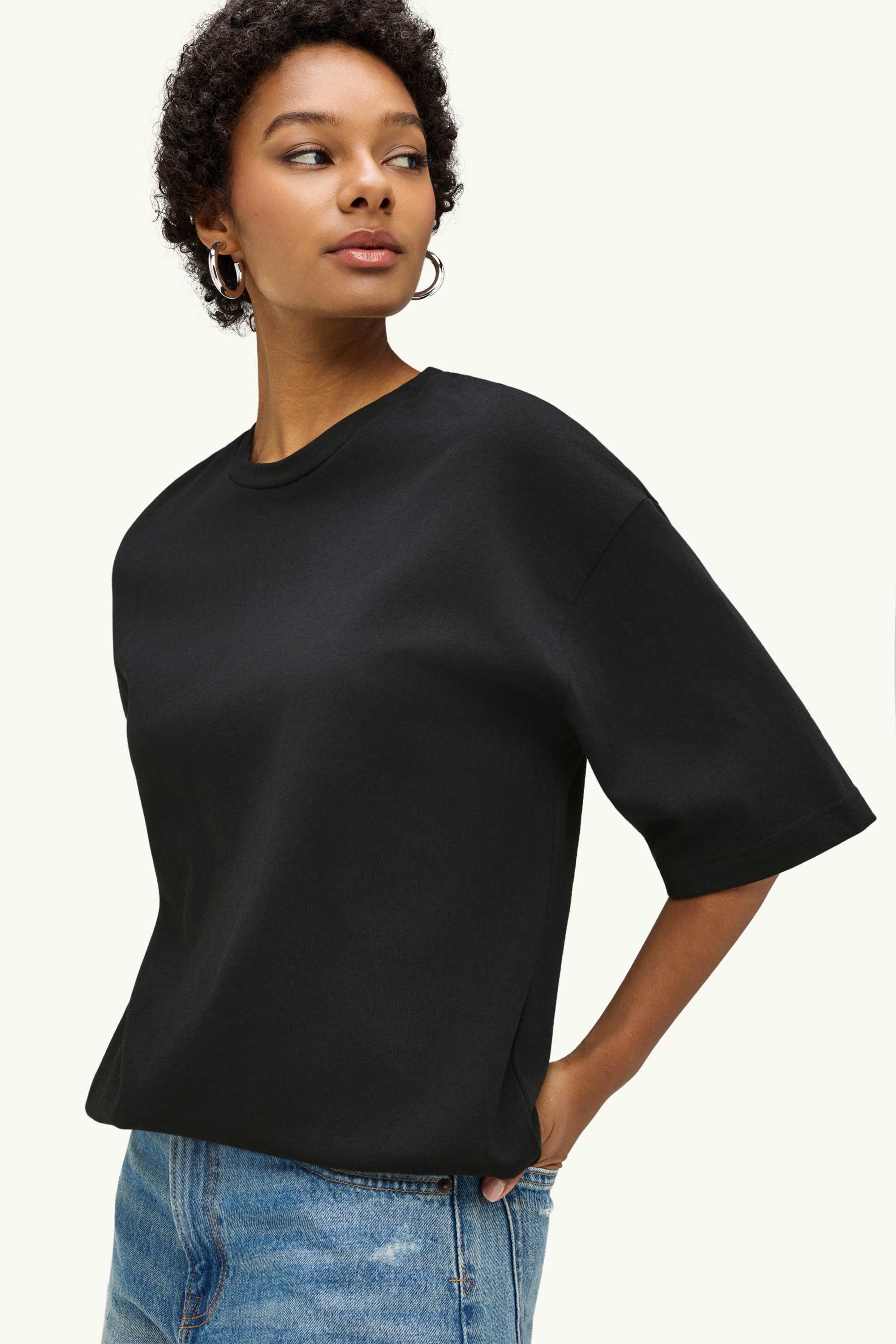 T-shirt - oversized black