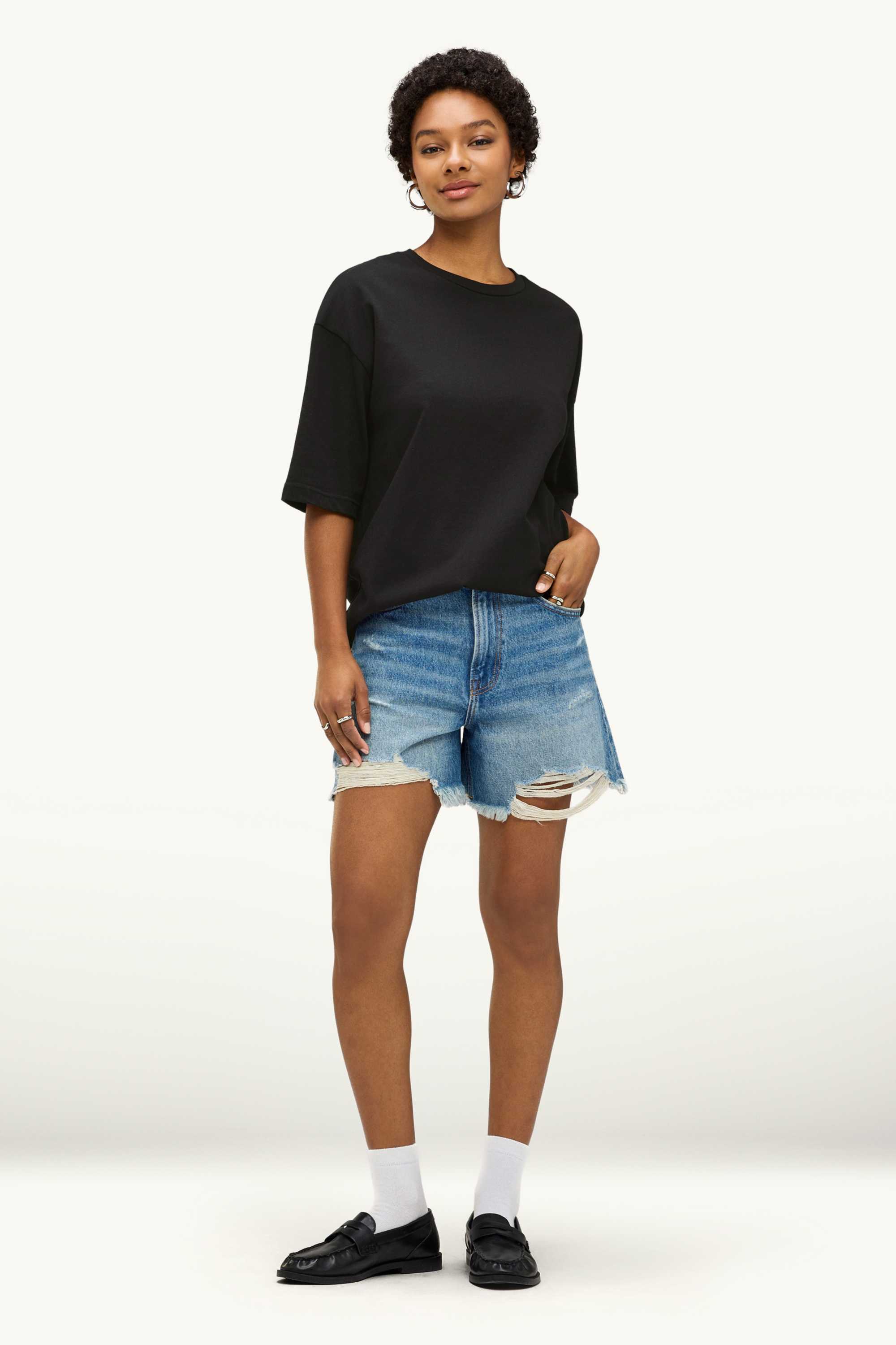 T-shirt - oversized black