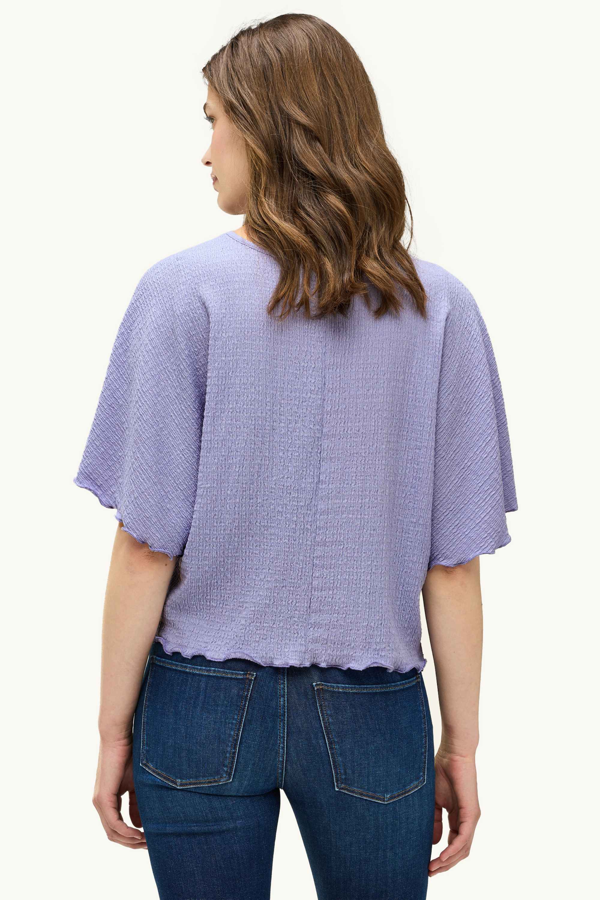 T-shirt - regular fit - smocked lilac