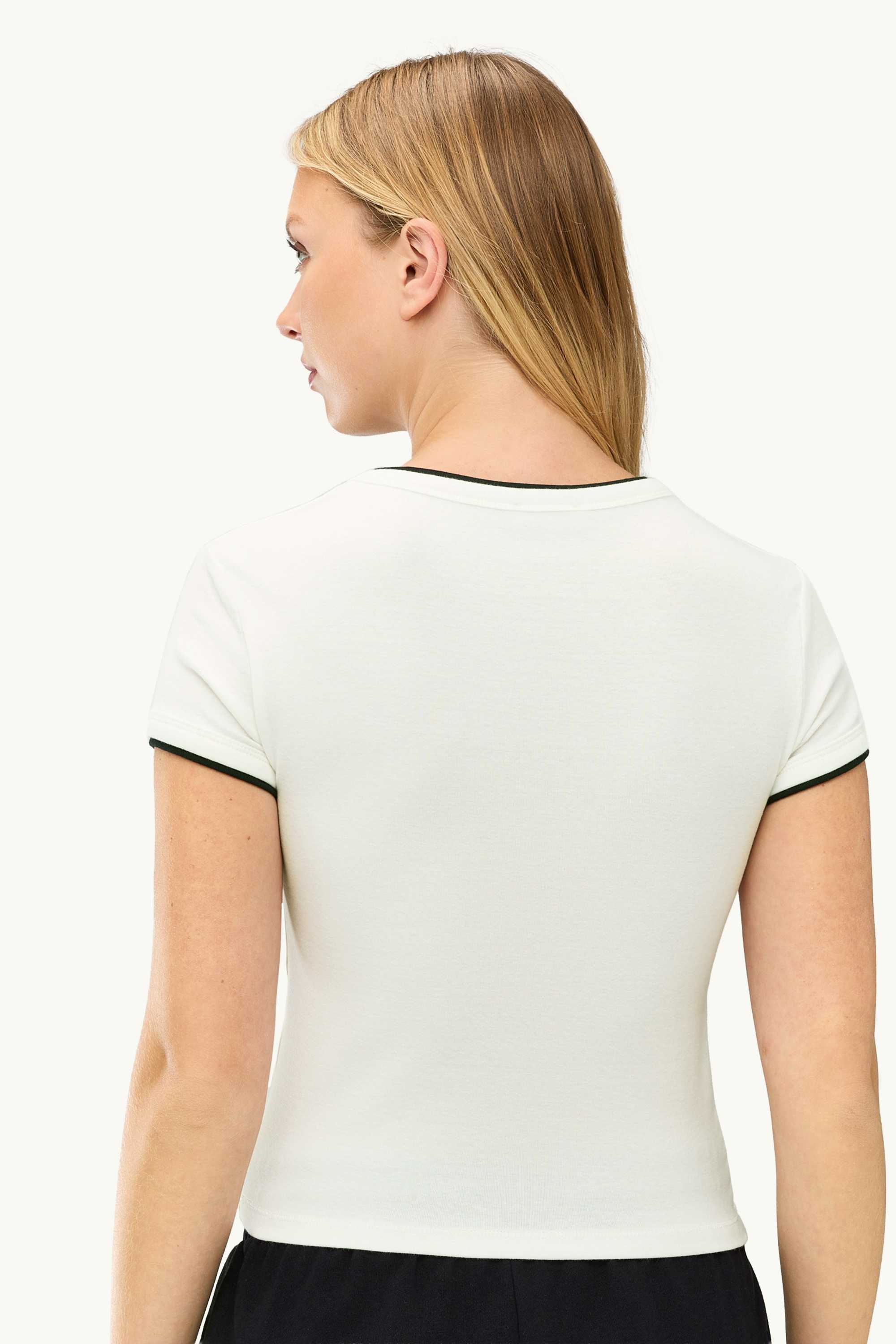 T-shirt - slim fit - 2-in-1 look cremewhite