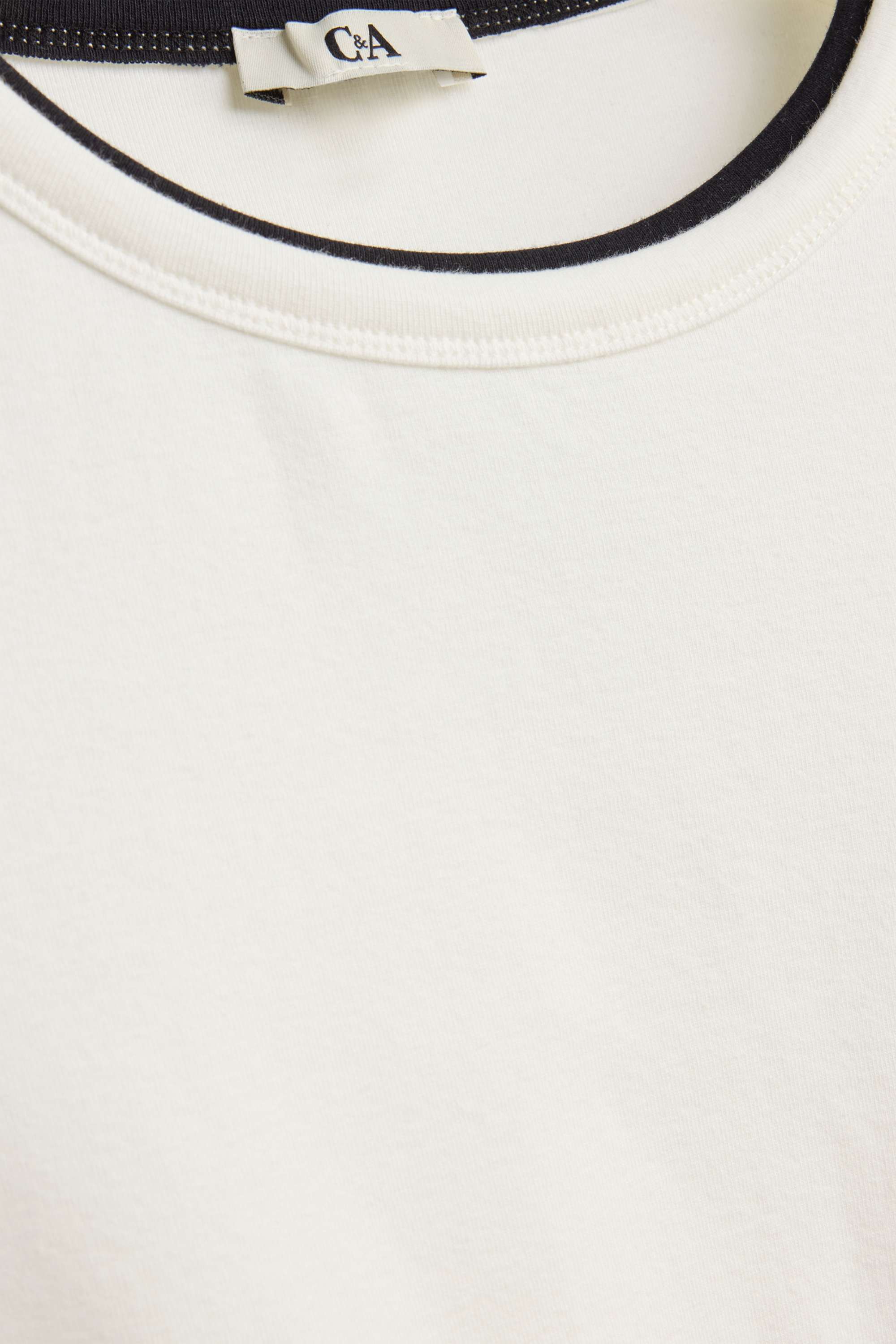 T-shirt - slim fit - 2-in-1 look cremewhite